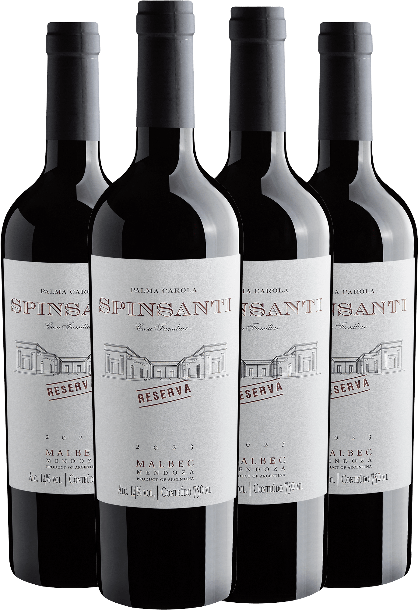 Kit 4 Palma Carola Spinsanti Malbec Reserva 
