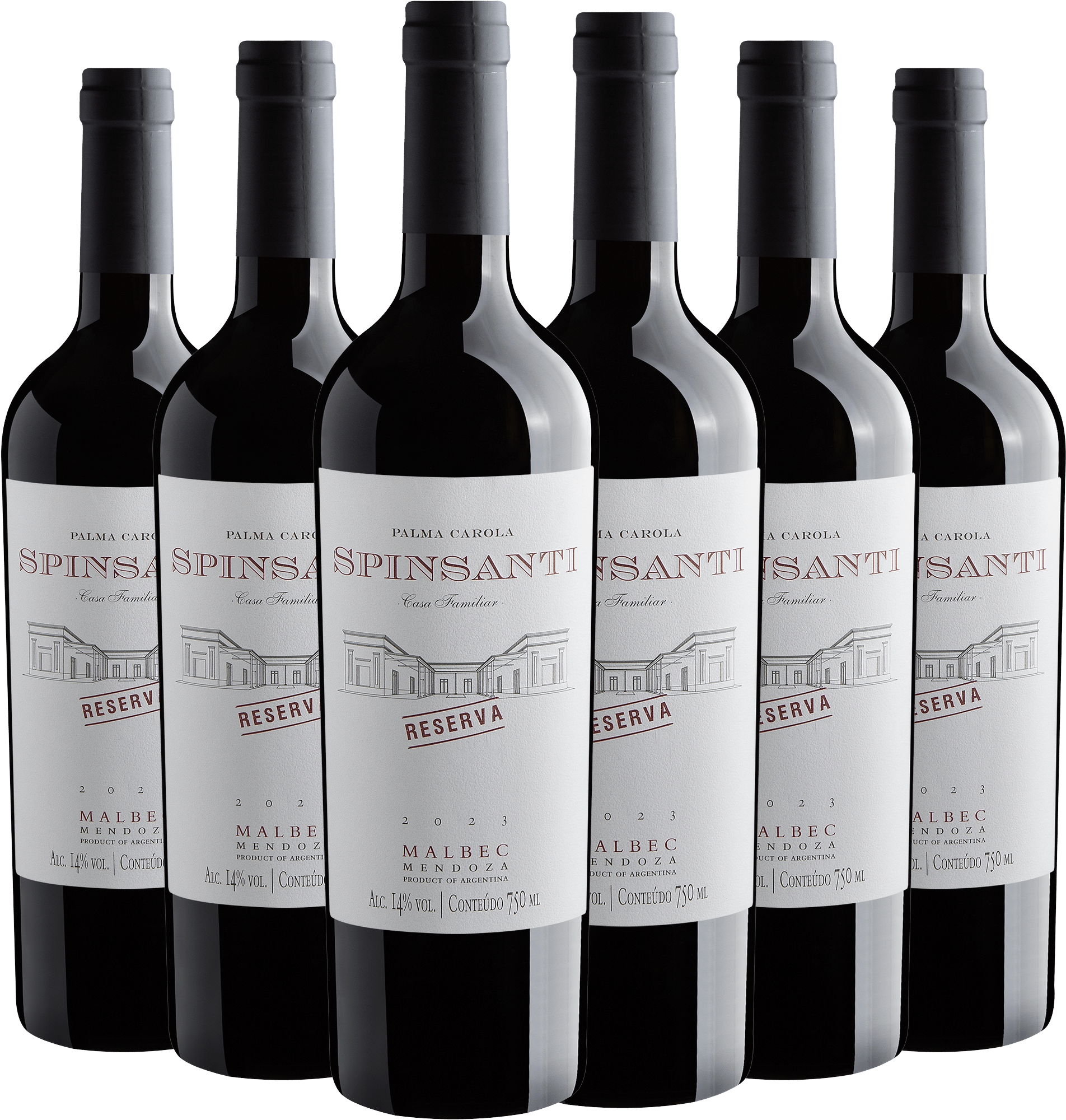 Kit 6 Palma Carola Spinsanti Reserva Malbec por R$74,90 cada garrafa