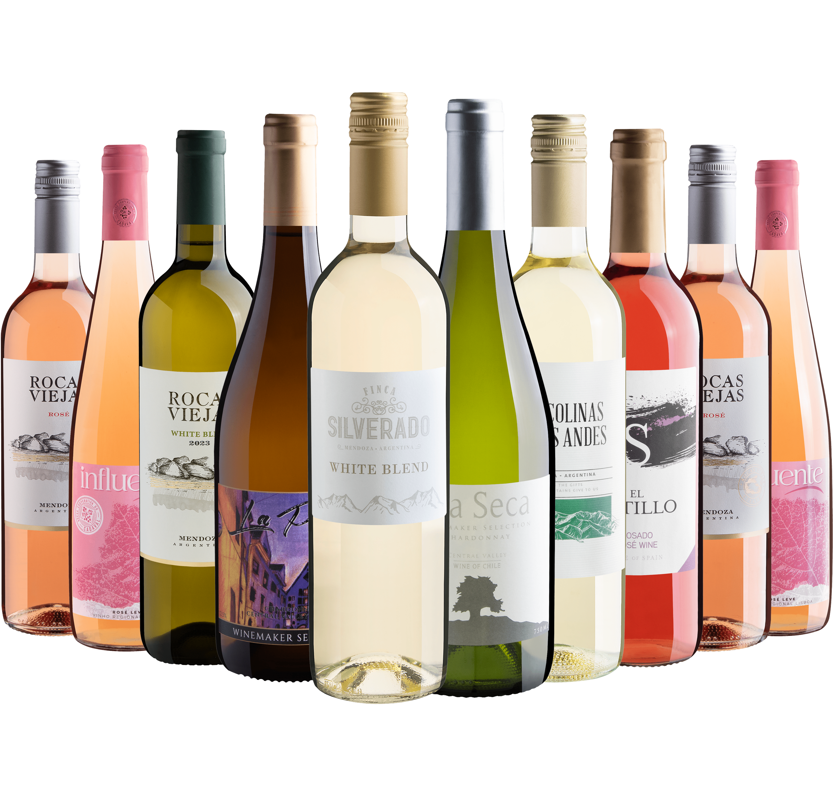 Kit 10 Vinhos Refrescantes por R$24,90 cada garrafa