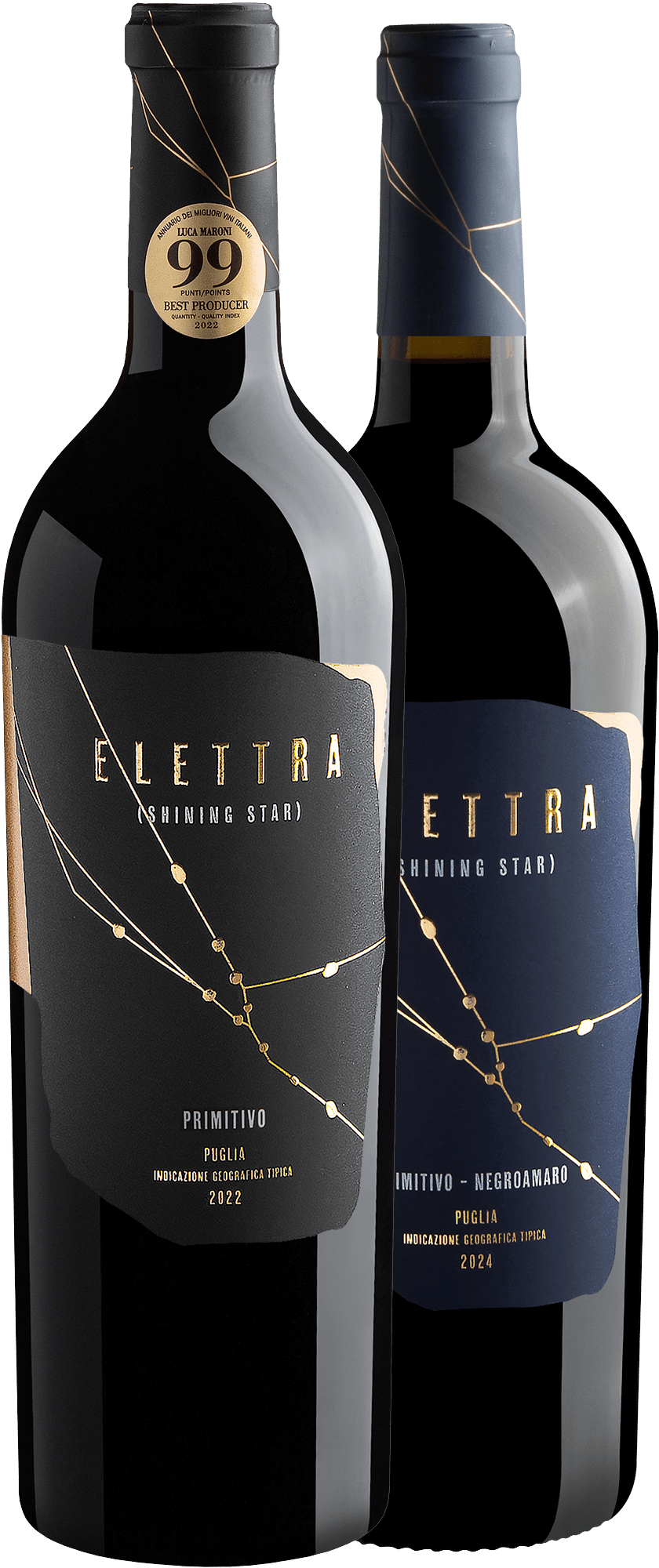 Kit Elettra (Shining Star): 1 Primitivo + 1 Primitivo-Negroamaro 
