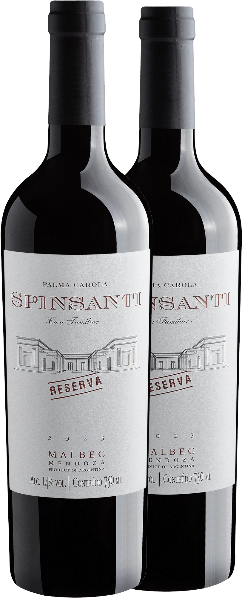 Kit 2 Palma Carola Spinsanti Malbec Reserva por R$99,90 cada garrafa