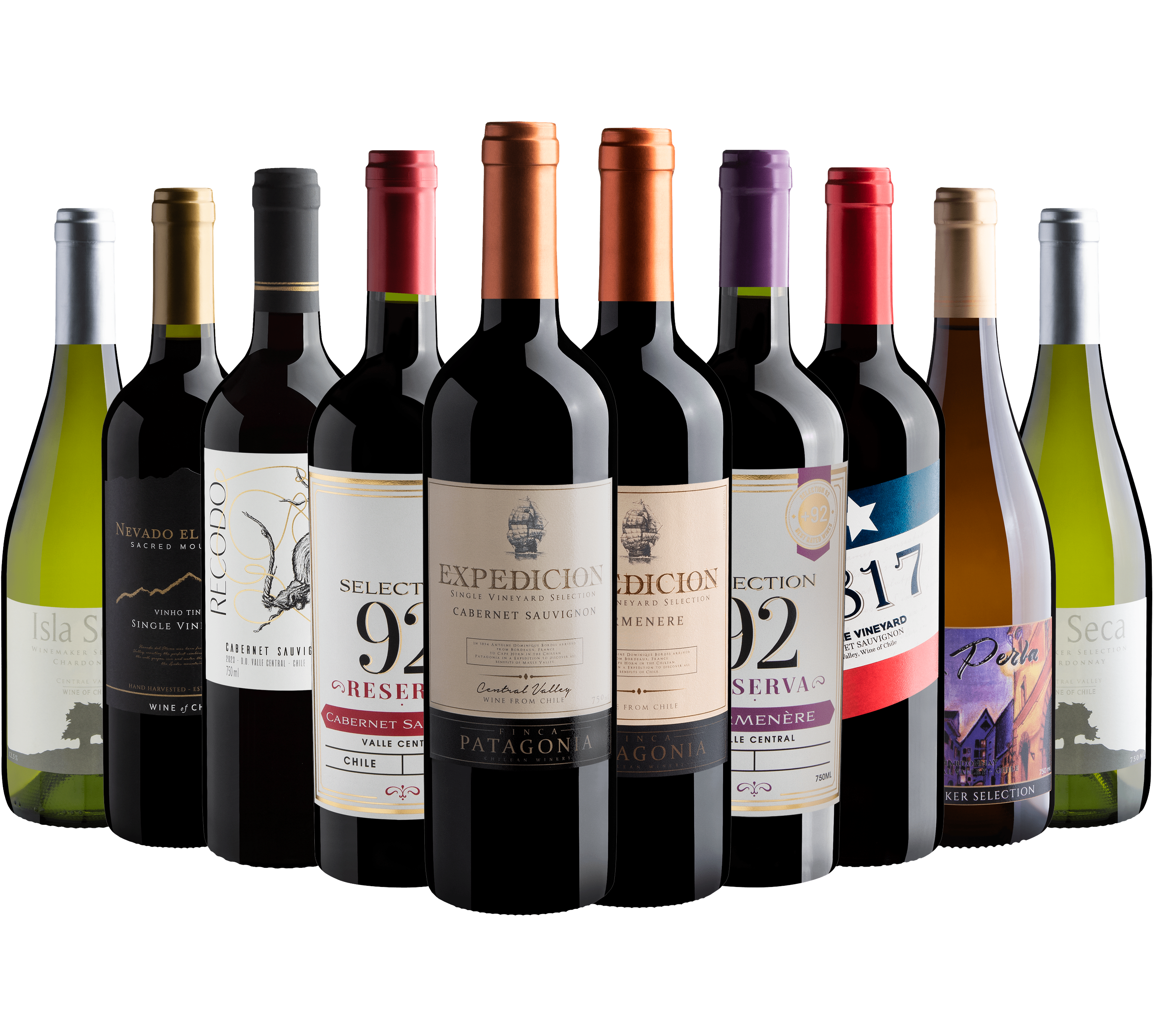 Kit 10 Vinhos Chilenos por R$29,90 cada garrafa