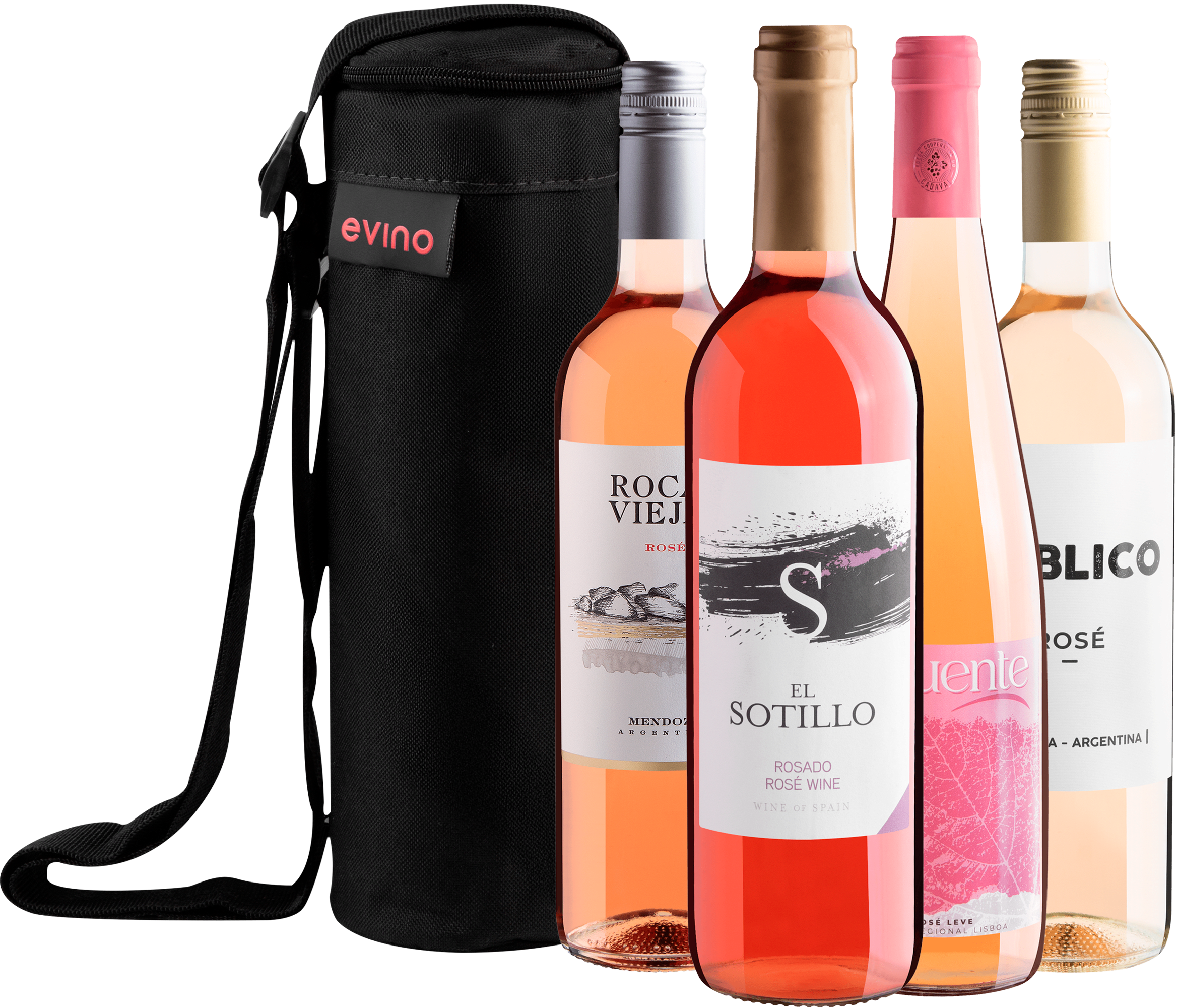 Kit 4 Vinhos Rosés + Bolsa Exclusiva