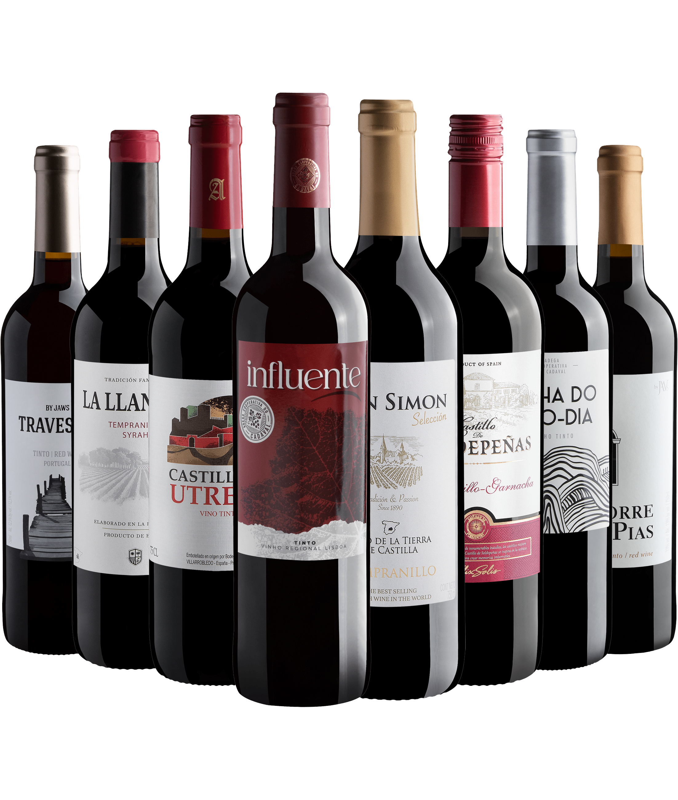 Kit 8 Vinhos do Velho Mundo por R$29,90 cada garrafa
