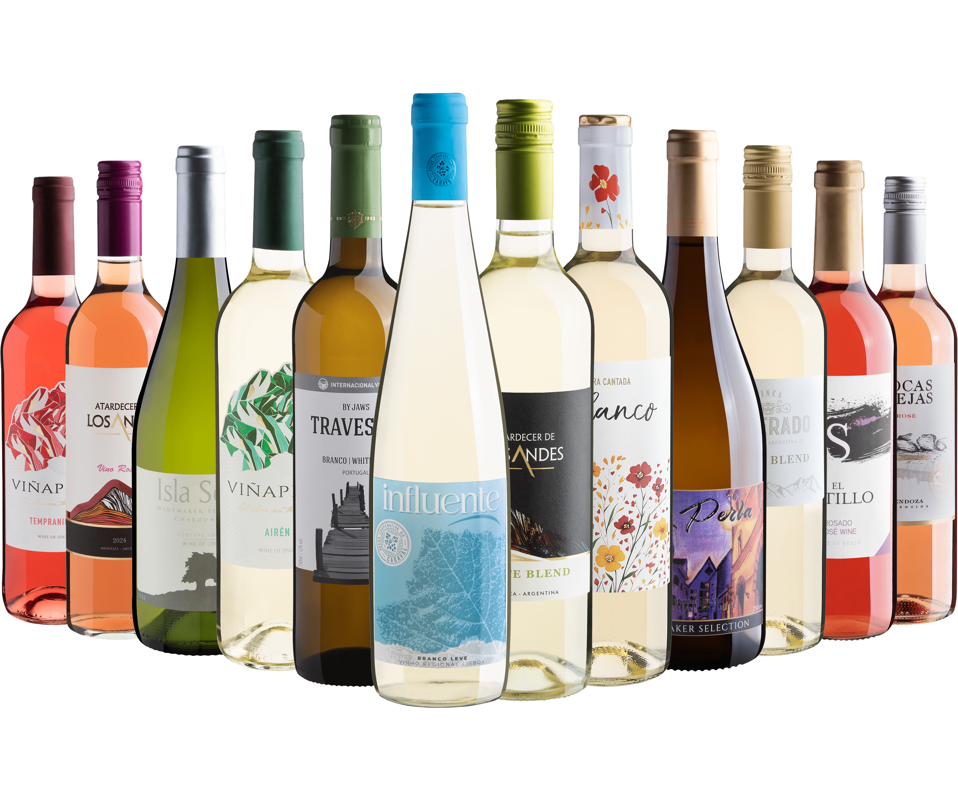 Kit 12 Vinhos Refrescantes por R$26,90 cada garrafa