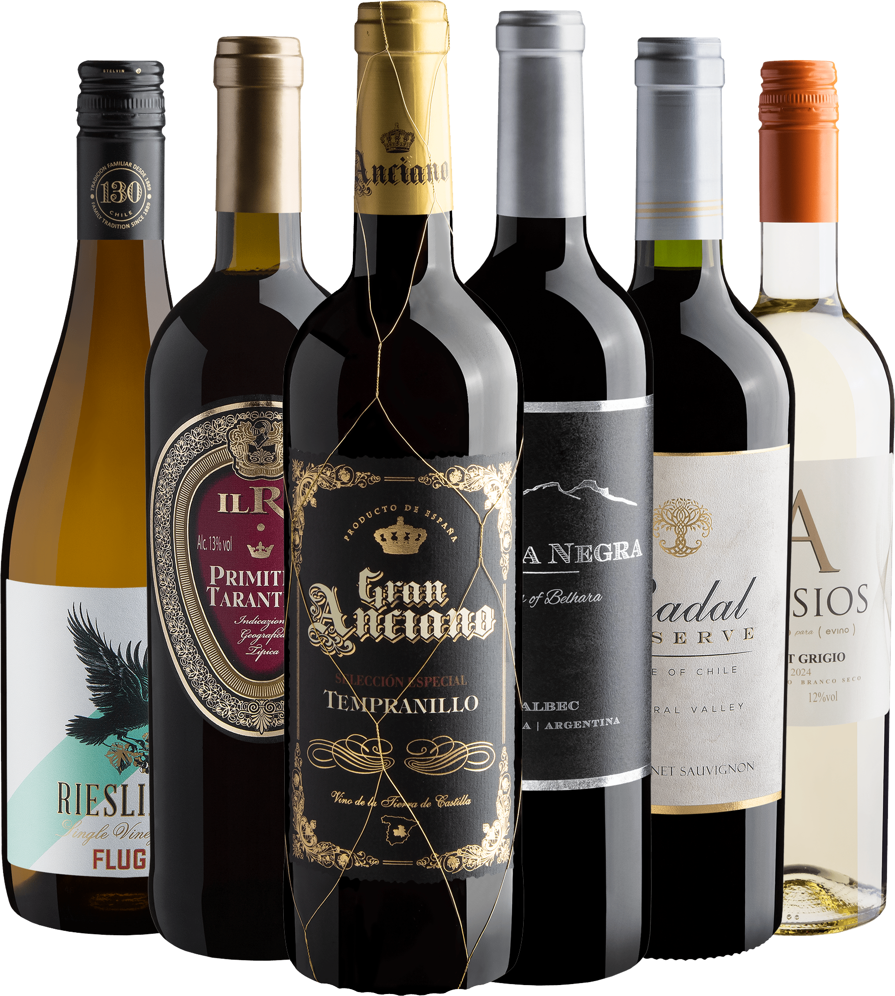 Kit 6 Uvas Emblemáticas por R$46,90 cada garrafa 