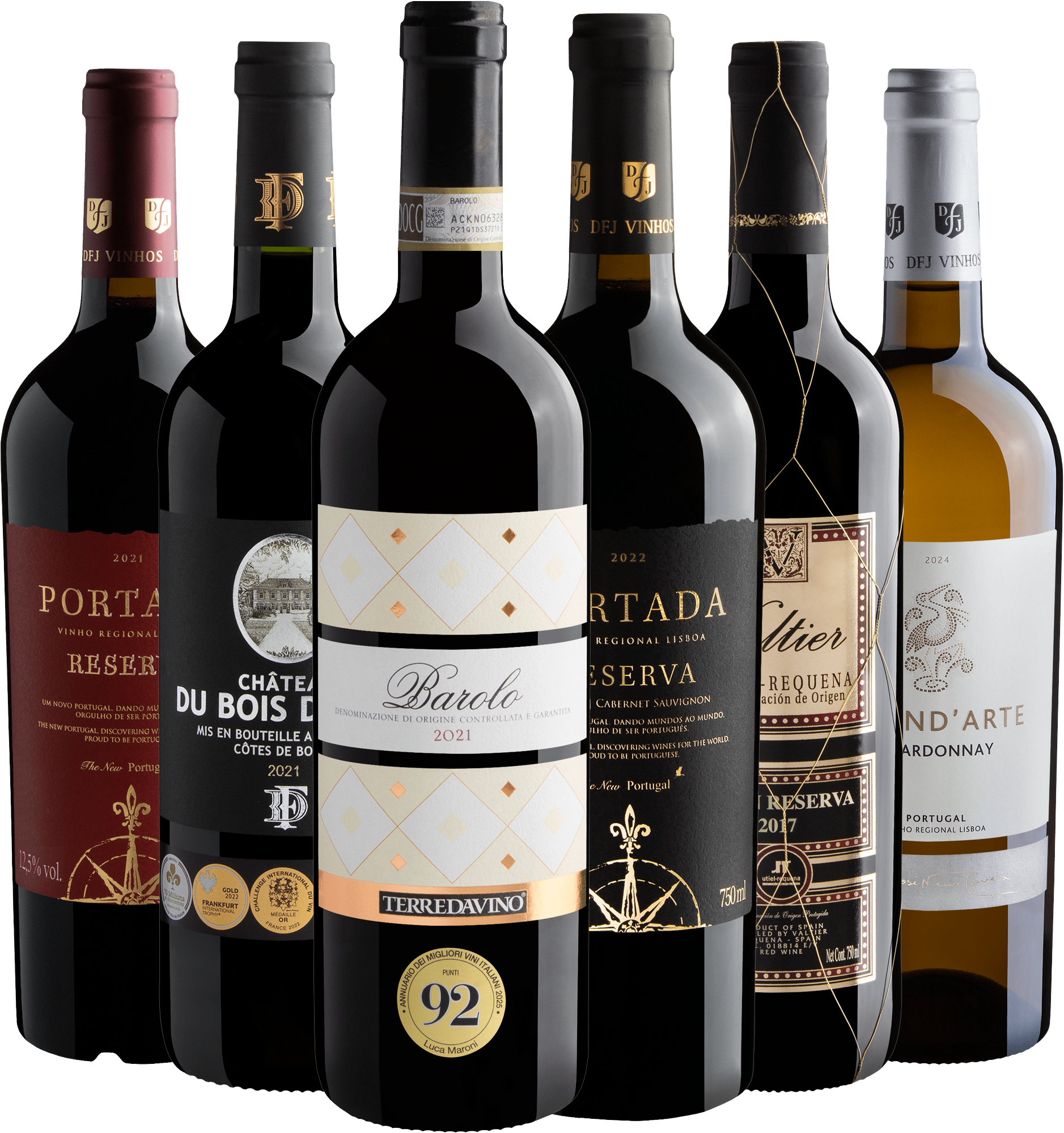 Kit 6 Vinhos do Velho Mundo com Medalha 