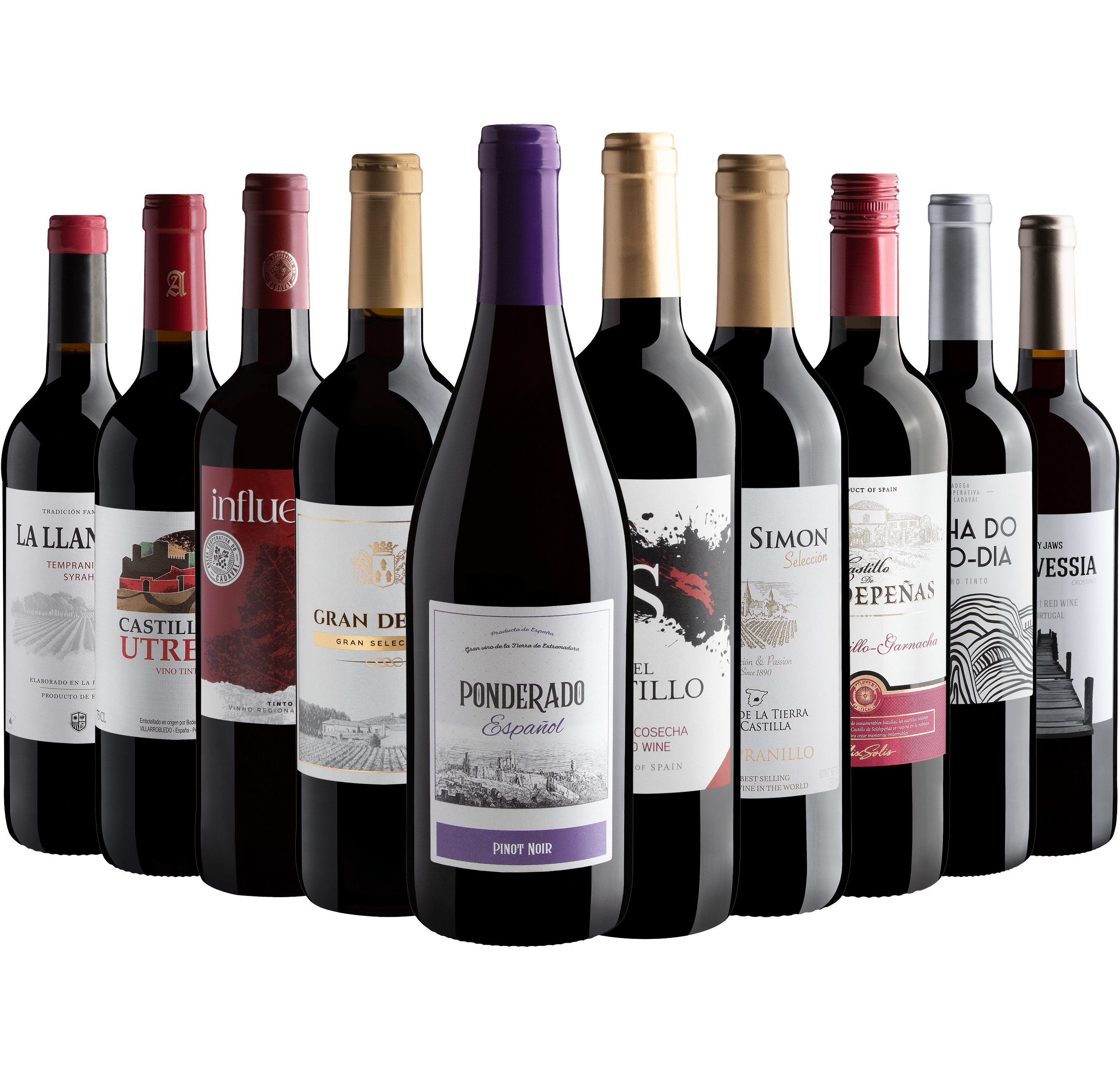 Kit 10 Vinhos Tintos do Velho Mundo por R$29,90 cada garrafa