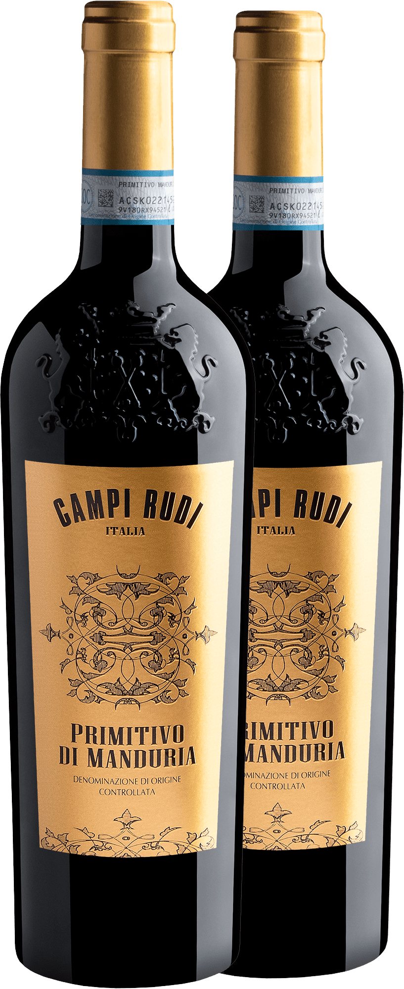 Kit 2 Campi Rudi Primitivo di Manduria DOC por R$129,90 cada garrafa