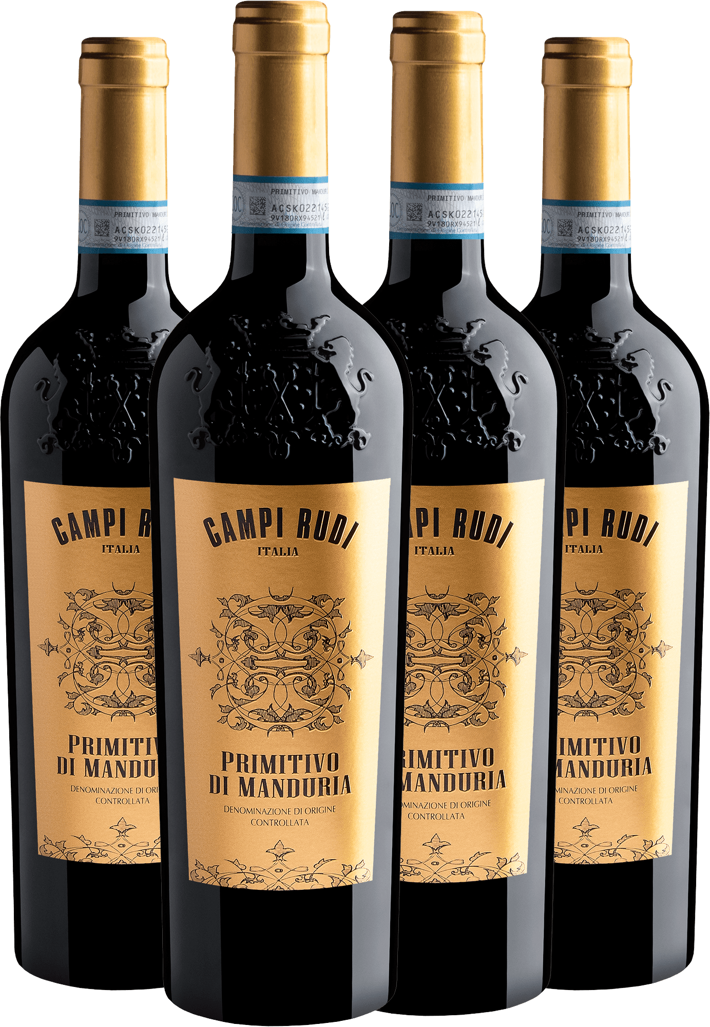 Kit 4 Campi Rudi Primitivo di Manduria DOC por R$119,90 cada garrafa