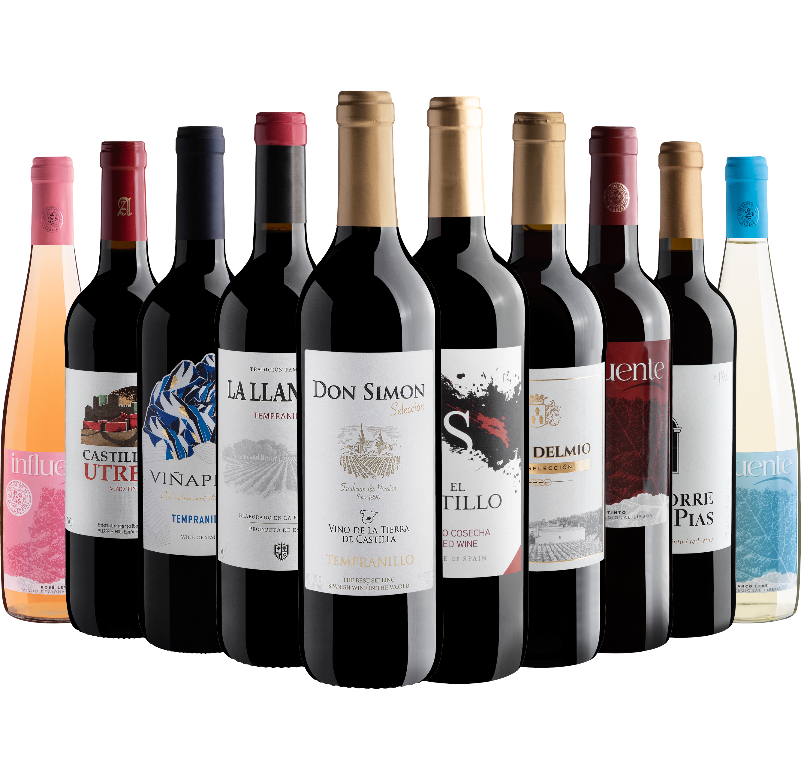 Kit 10 Vinhos por R$25,90 cada garrafa*