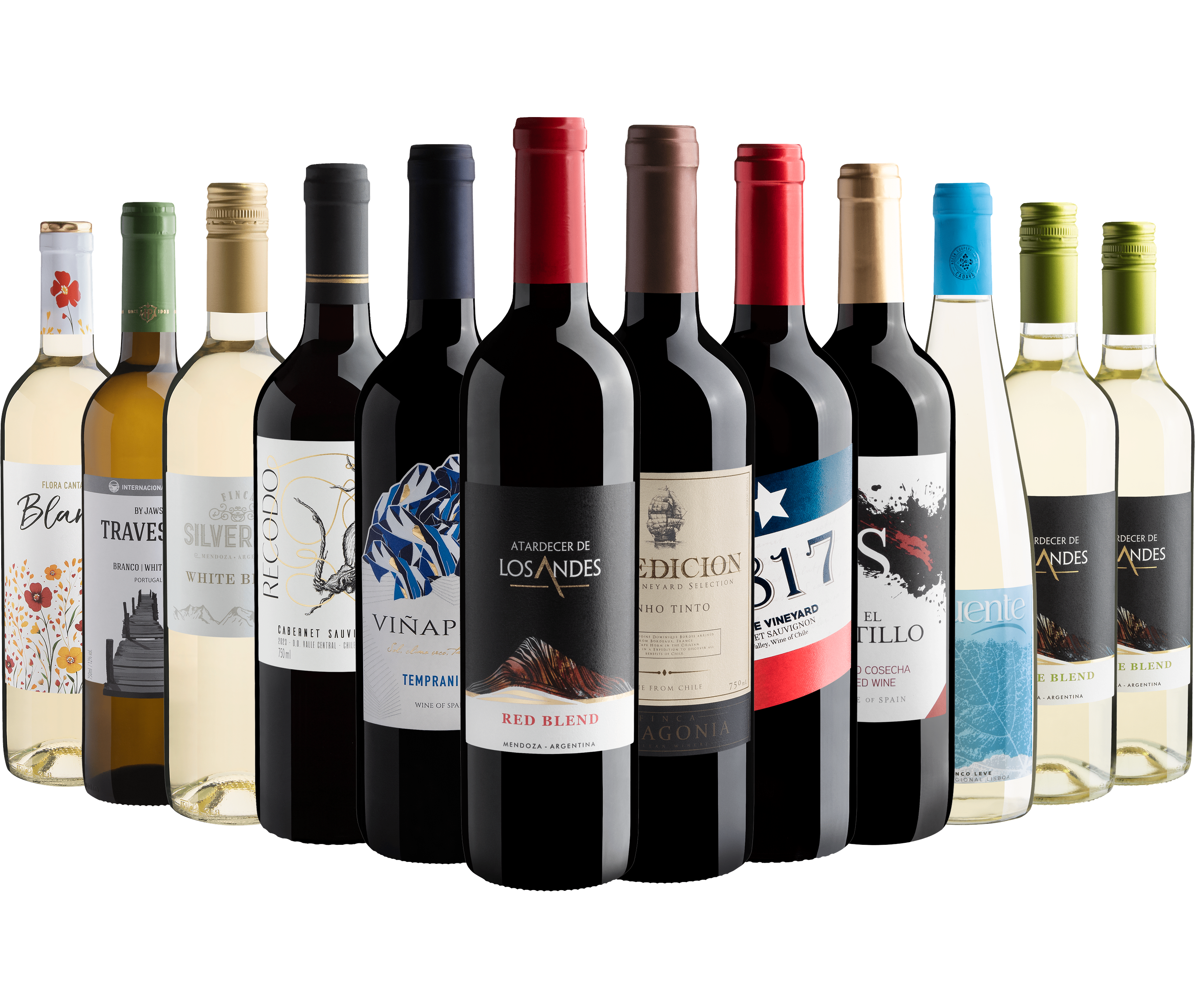 Kit 12 Vinhos por R$26,90 cada garrafa