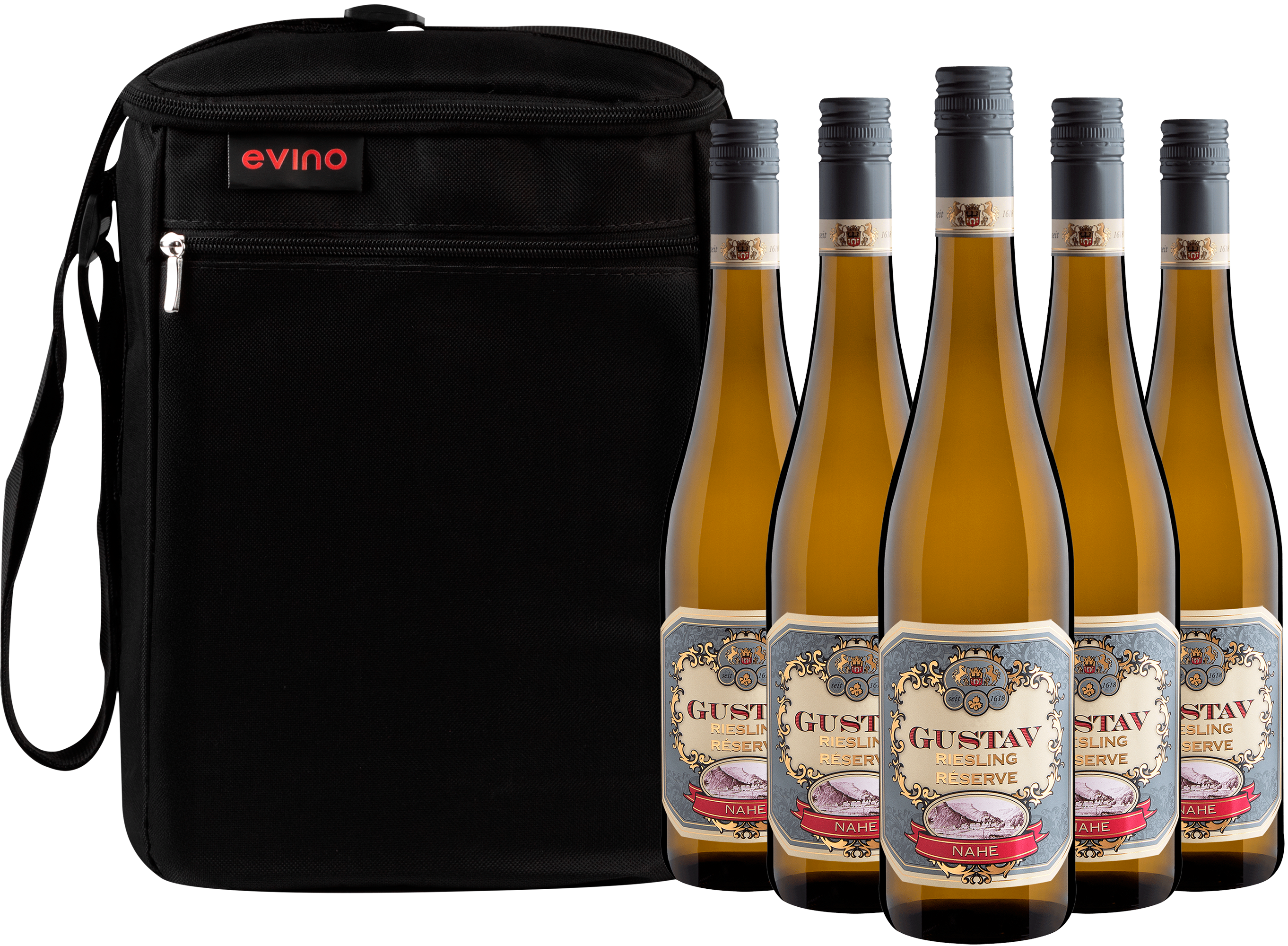 Kit 5 Gustav Riesling Réserve + Bolsa Exclusiva Grátis