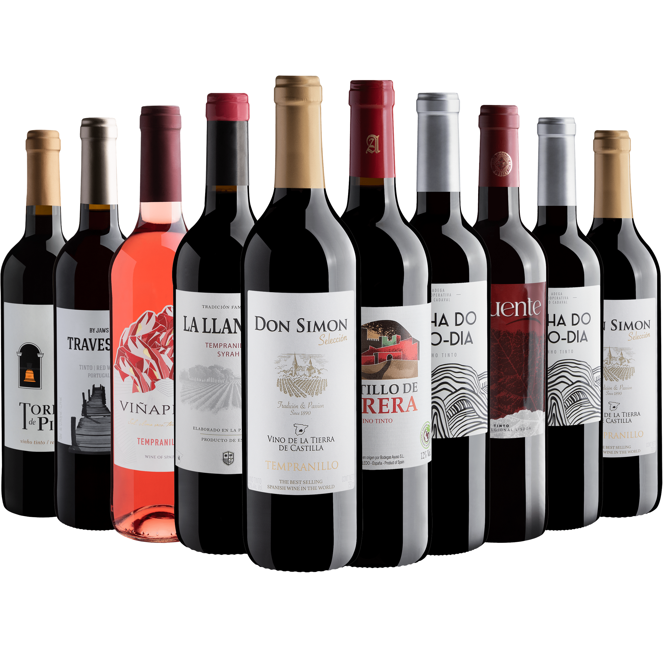 Kit 10 Vinhos do Velho Mundo por R$28,90 cada garrafa