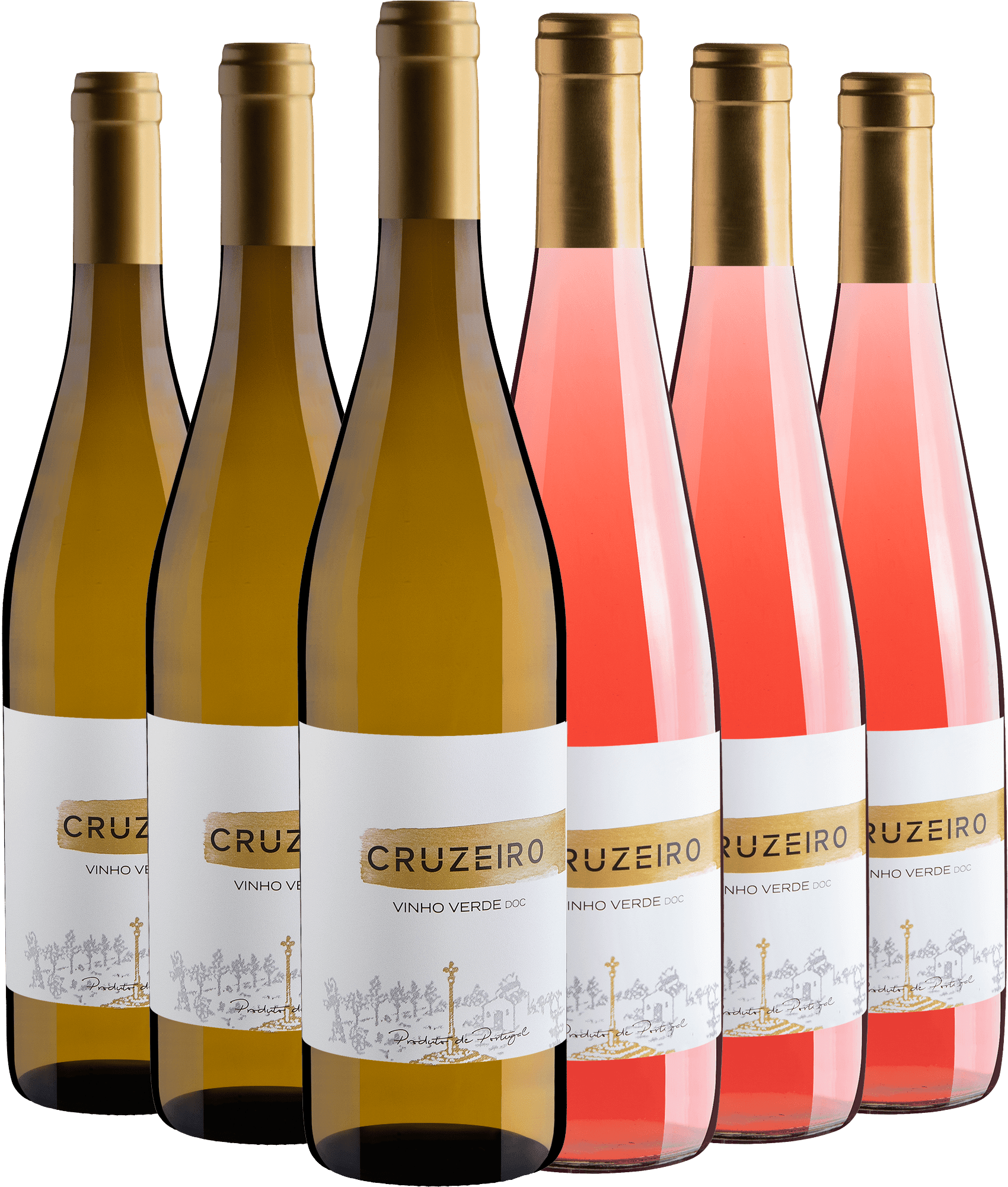 Kit Cruzeiro Vinho Verde: 3 Brancos + 3 Rosés