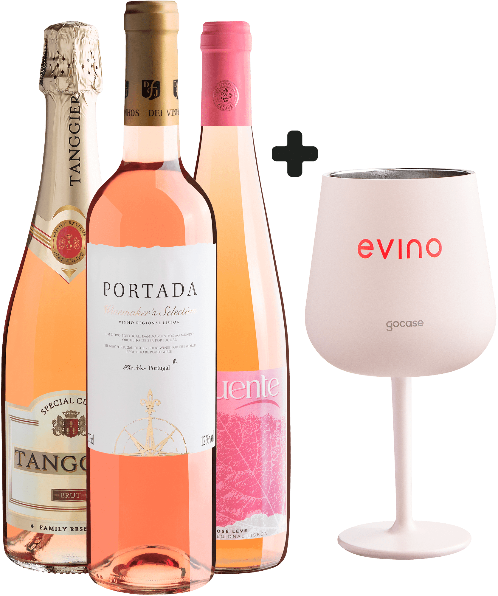 Kit 3 Vinhos Refrescantes com Tanggier Brut Rosé + Taça Térmica Exclusiva