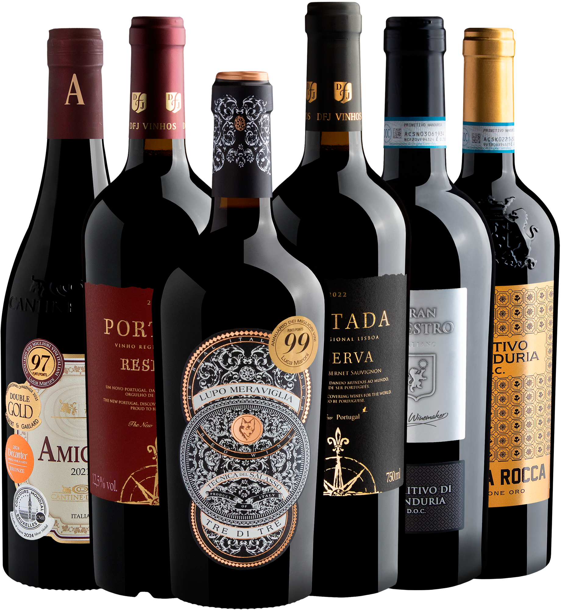 Kit 6 Best Sellers Premiados por R$99,90 cada garrafa 