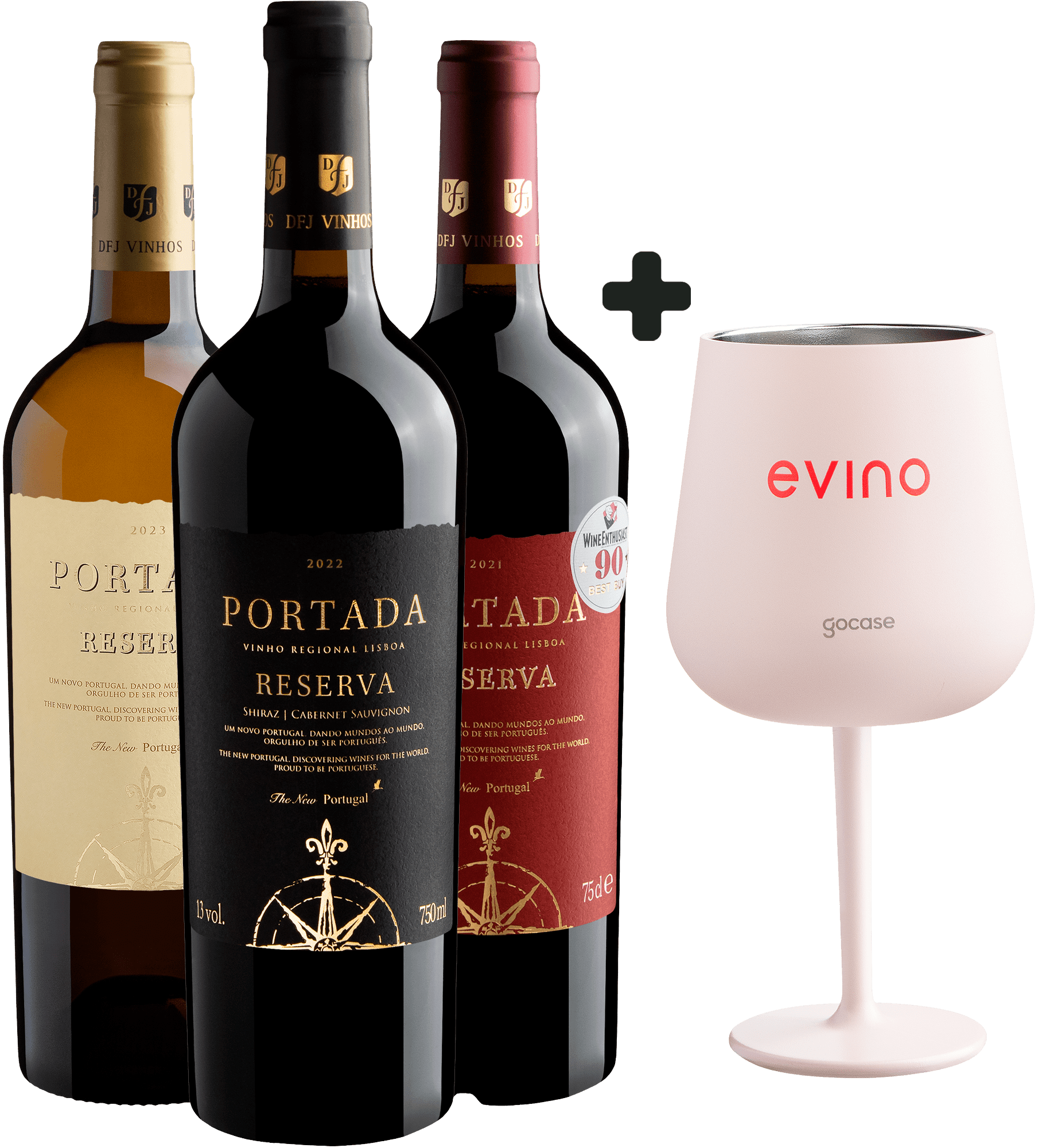 Kit 3 Portada Reserva + Taça Térmica Premium