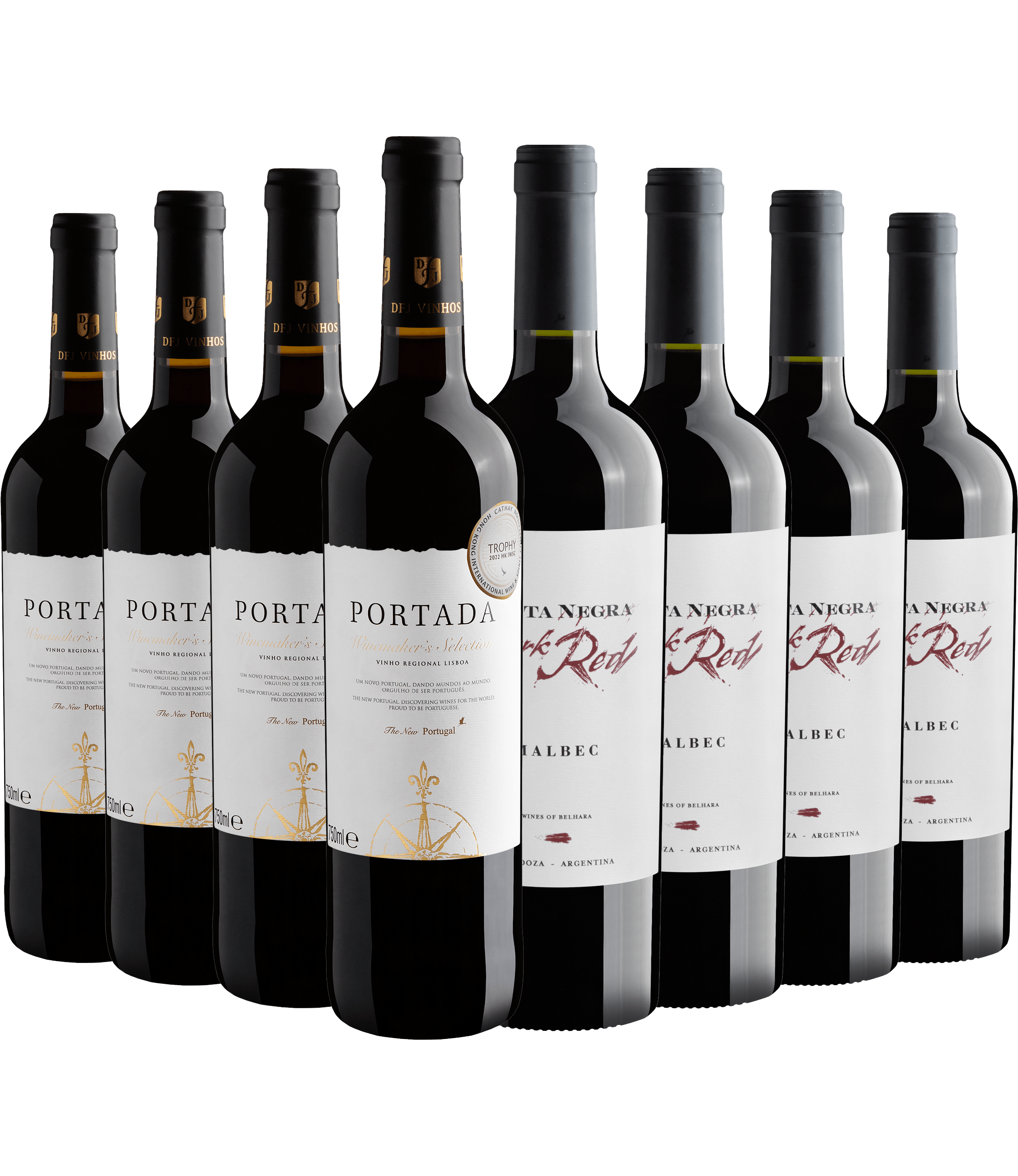 Kit 4 Portada Winemaker's + 4 Punta Negra Dark Red* 