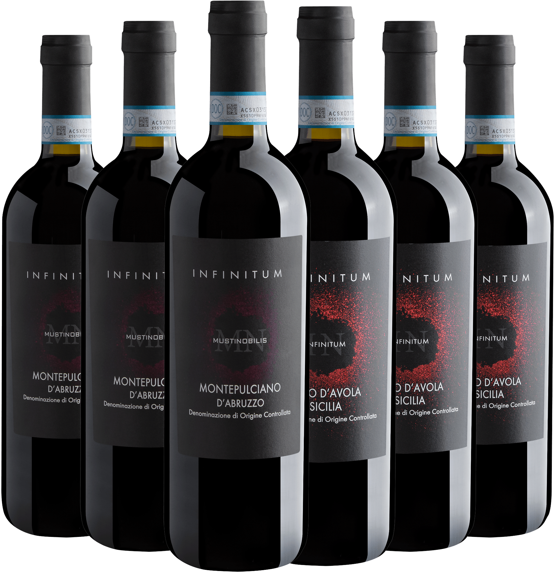 Kit 3 Infinitum Montepulciano + 3 Infinitum Nero d'Avola