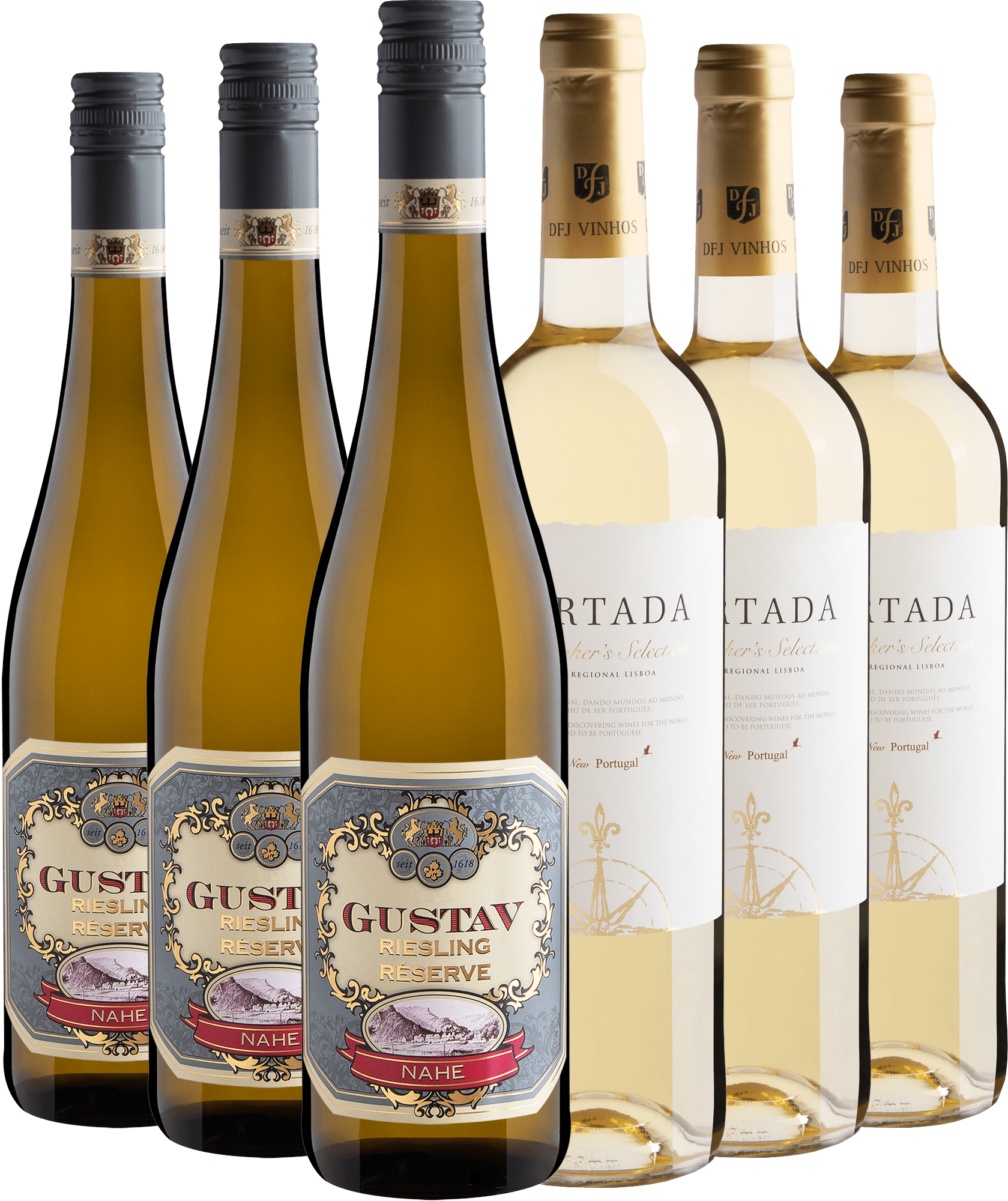 Kit 3 Portada Winemaker's Selection + 3 Gustav Riesling Réserve