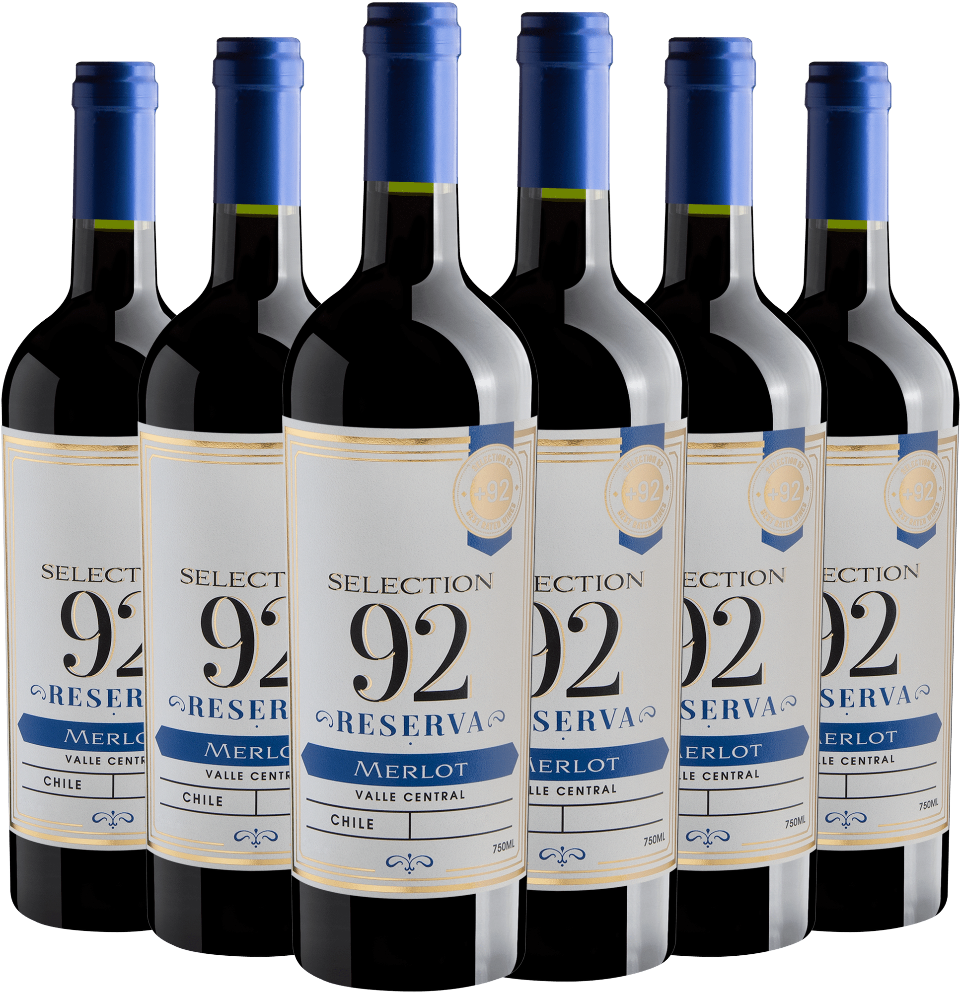 Kit 6 Selection 92 Reserva Merlot Valle Central