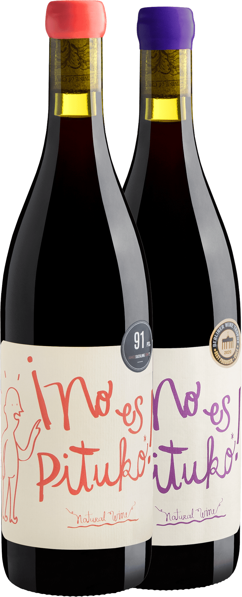 Kit No es Pituko Tintos: 1 Cabernet Sauvignon + 1 Carignan