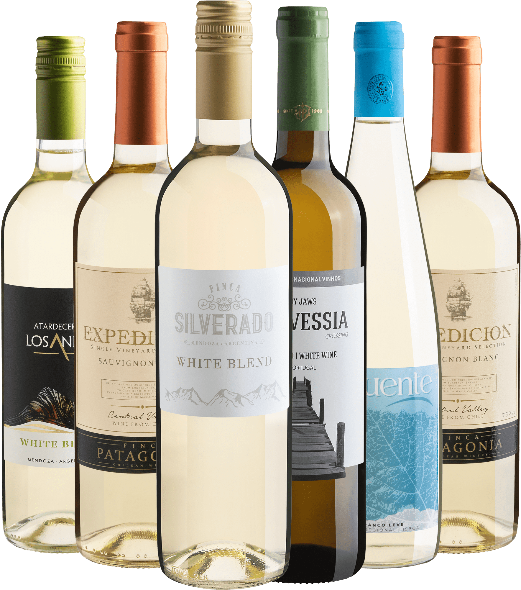 Kit 6 Vinhos Brancos por R$31,90 cada garrafa