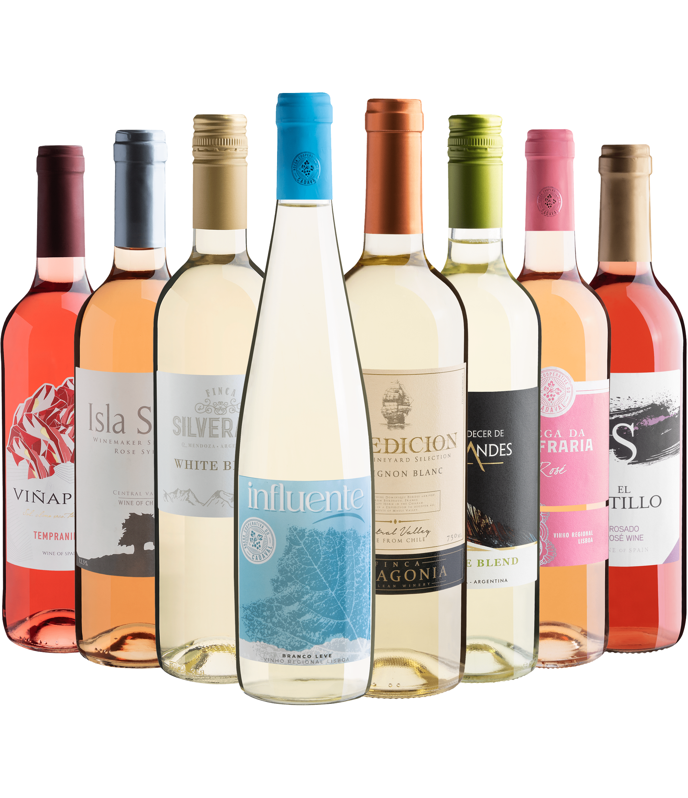 Kit 8 Vinhos Refrescantes por R$29,90 cada garrafa
