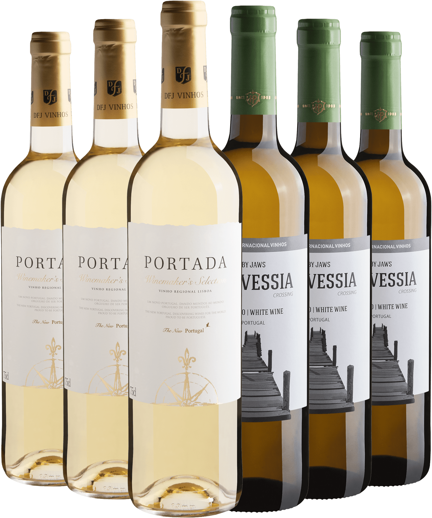Kit Vinhos Brancos Portugueses | 3 Portada Winemaker's + 3 Travessia