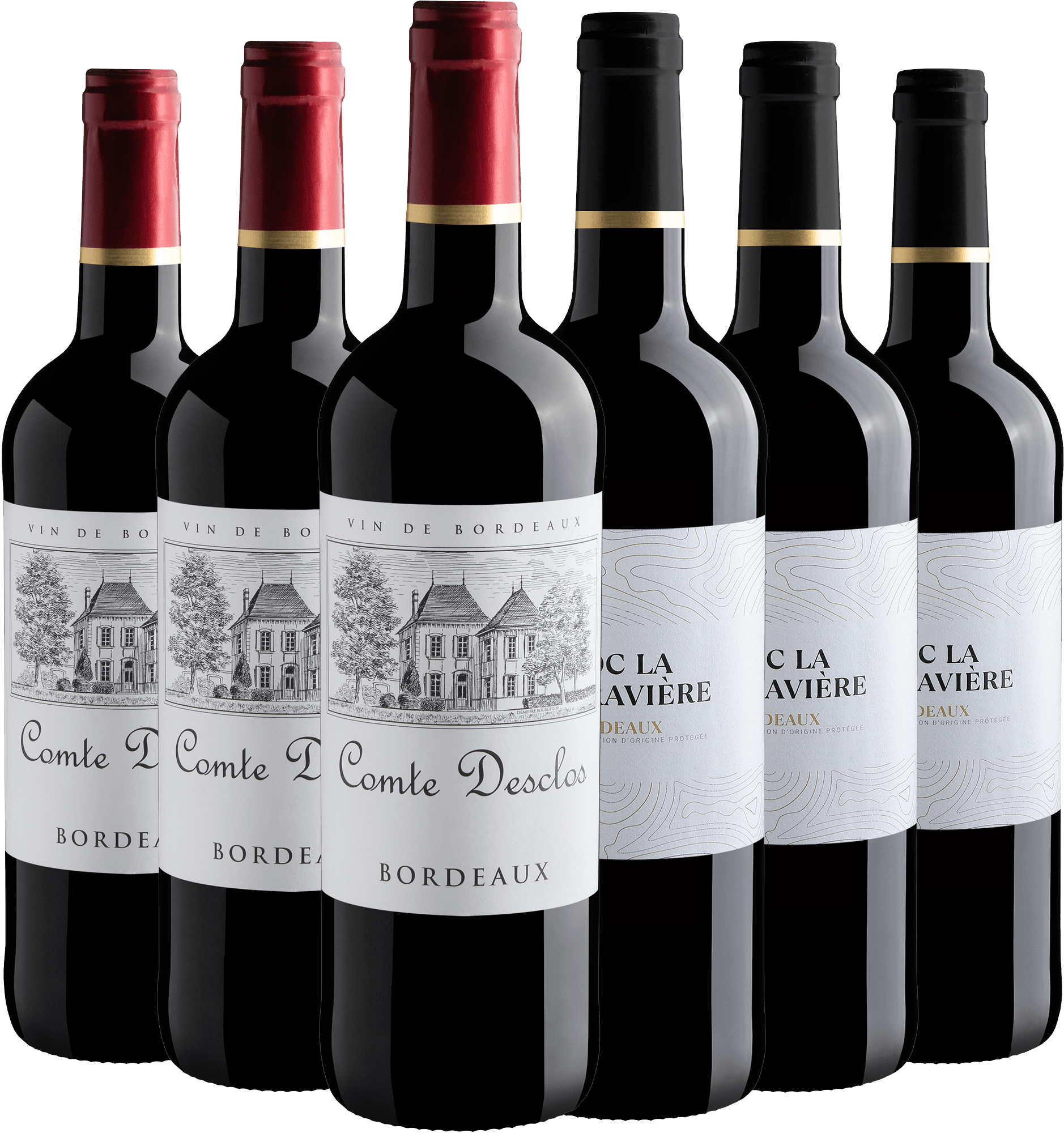 Kit Bordeaux | 3 Comte Desclos + 3 Roc La Gravière 