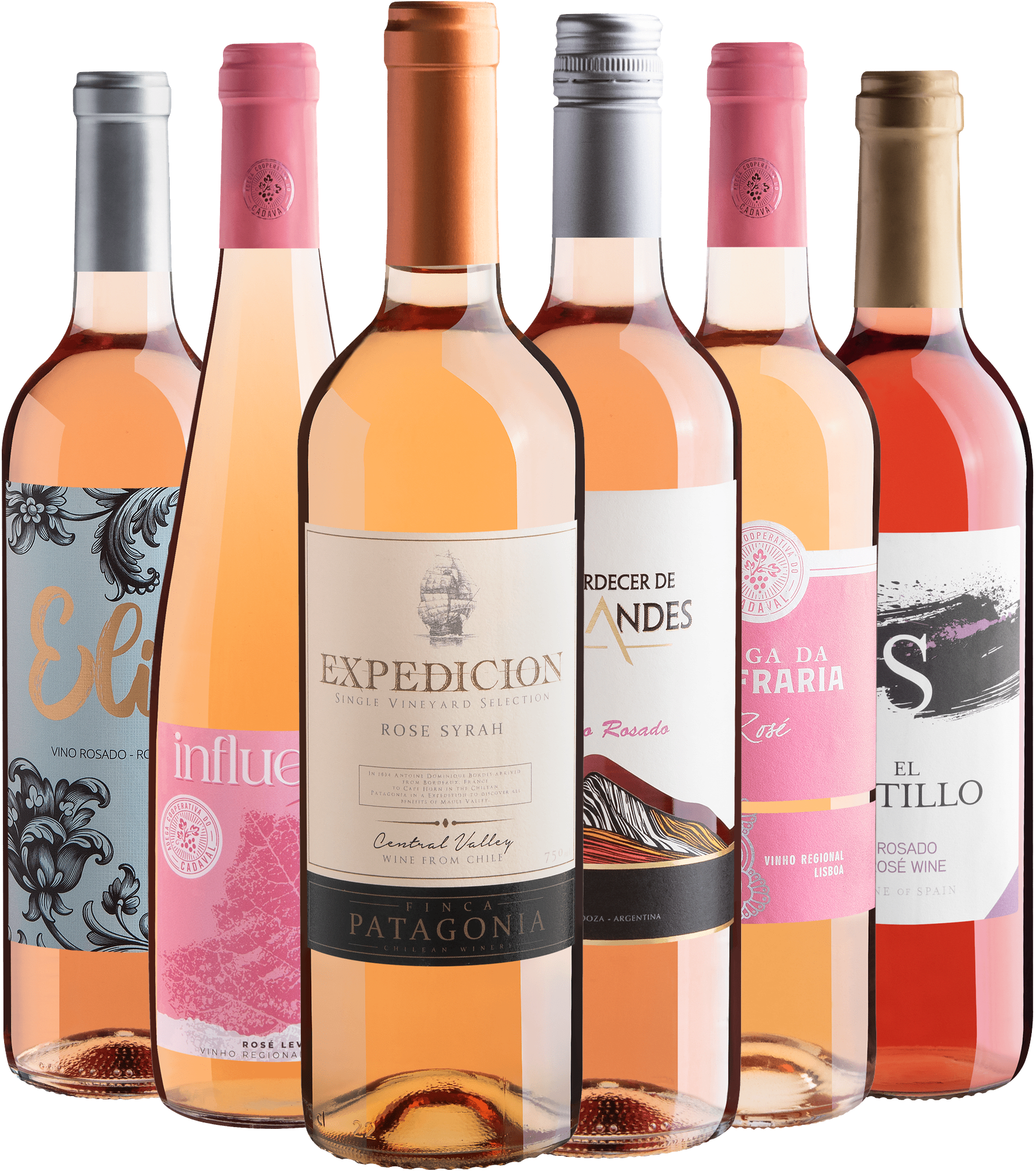 Kit 6 Vinhos Rosés Aromáticos