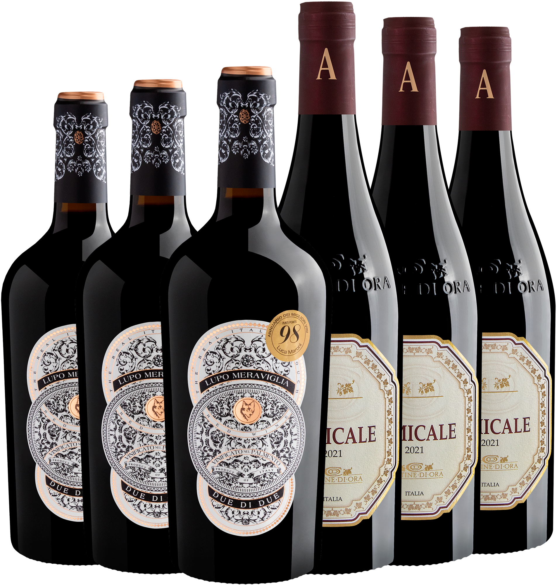 Kit Italianos Premiados | 3 Lupo Meraviglia Due di Du + 3 Amicale