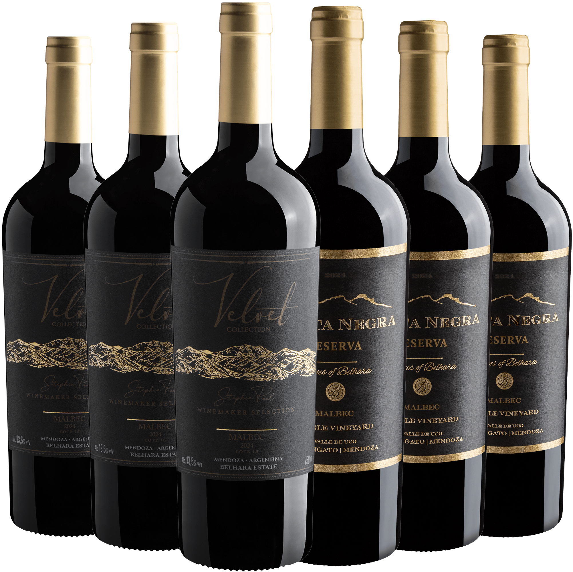 Kit Malbecs | 3 Velvet Collection + 3 Punta Negra Reserva