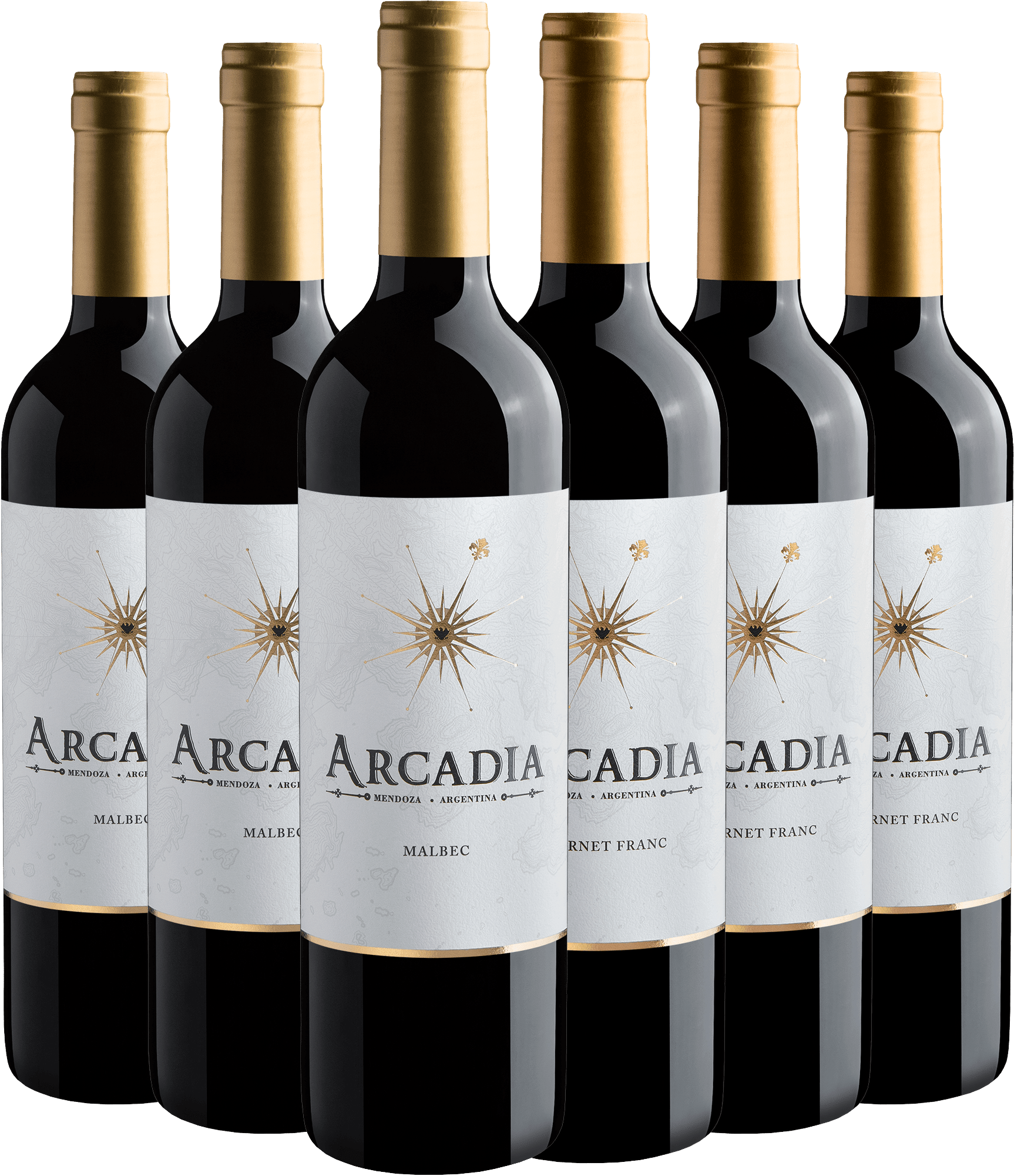 Kit Arcadia: 3 Malbecs + 3 Cabernet Francs