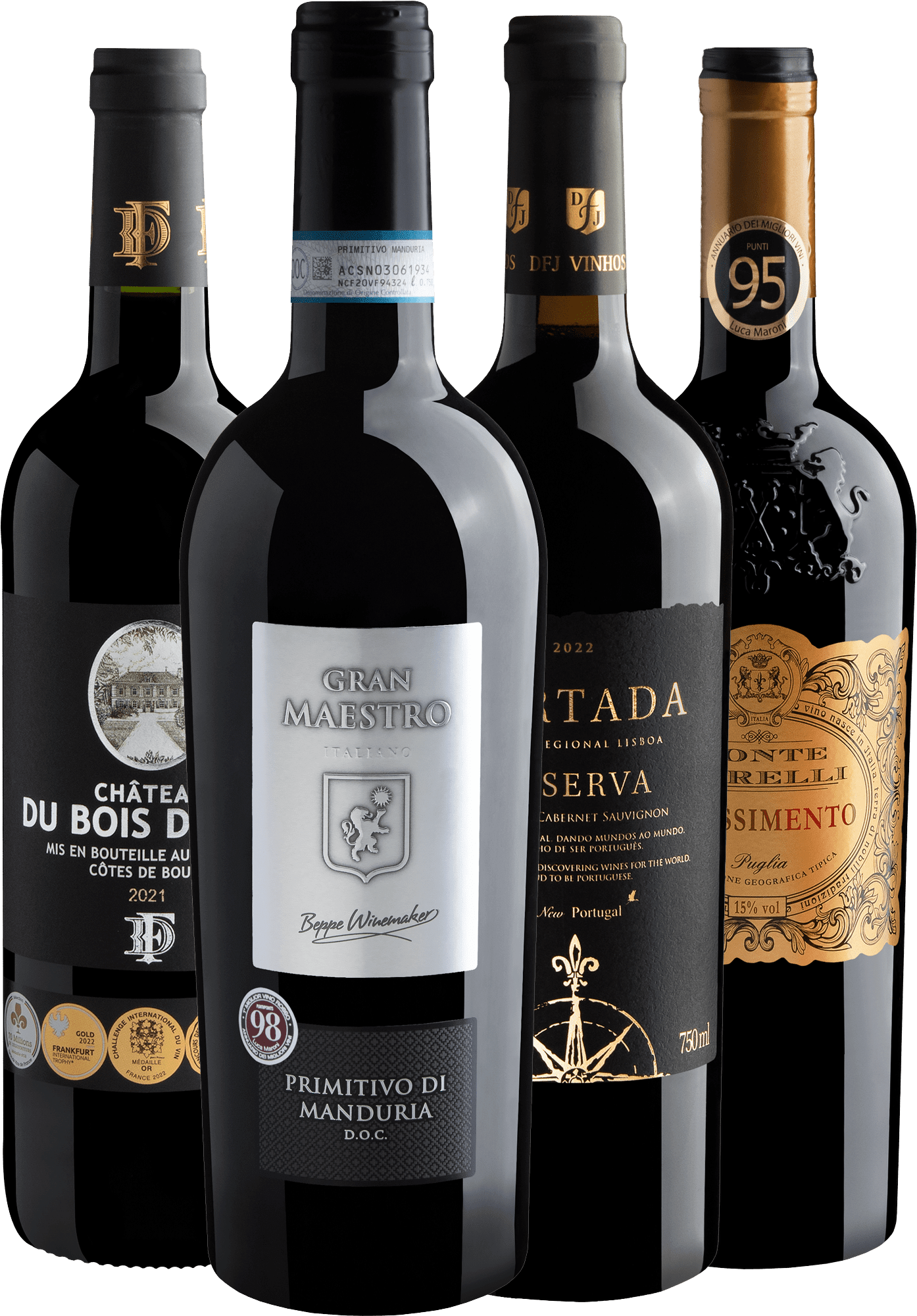 Kit 4 Vinhos do Velho Mundo Premiados