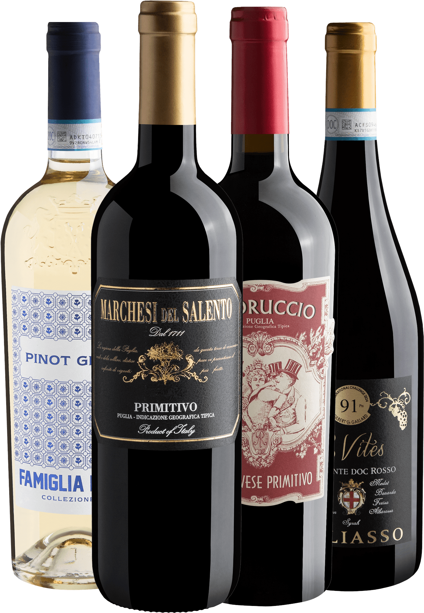 Kit 4 Vinhos Italianos 93+ Pontos