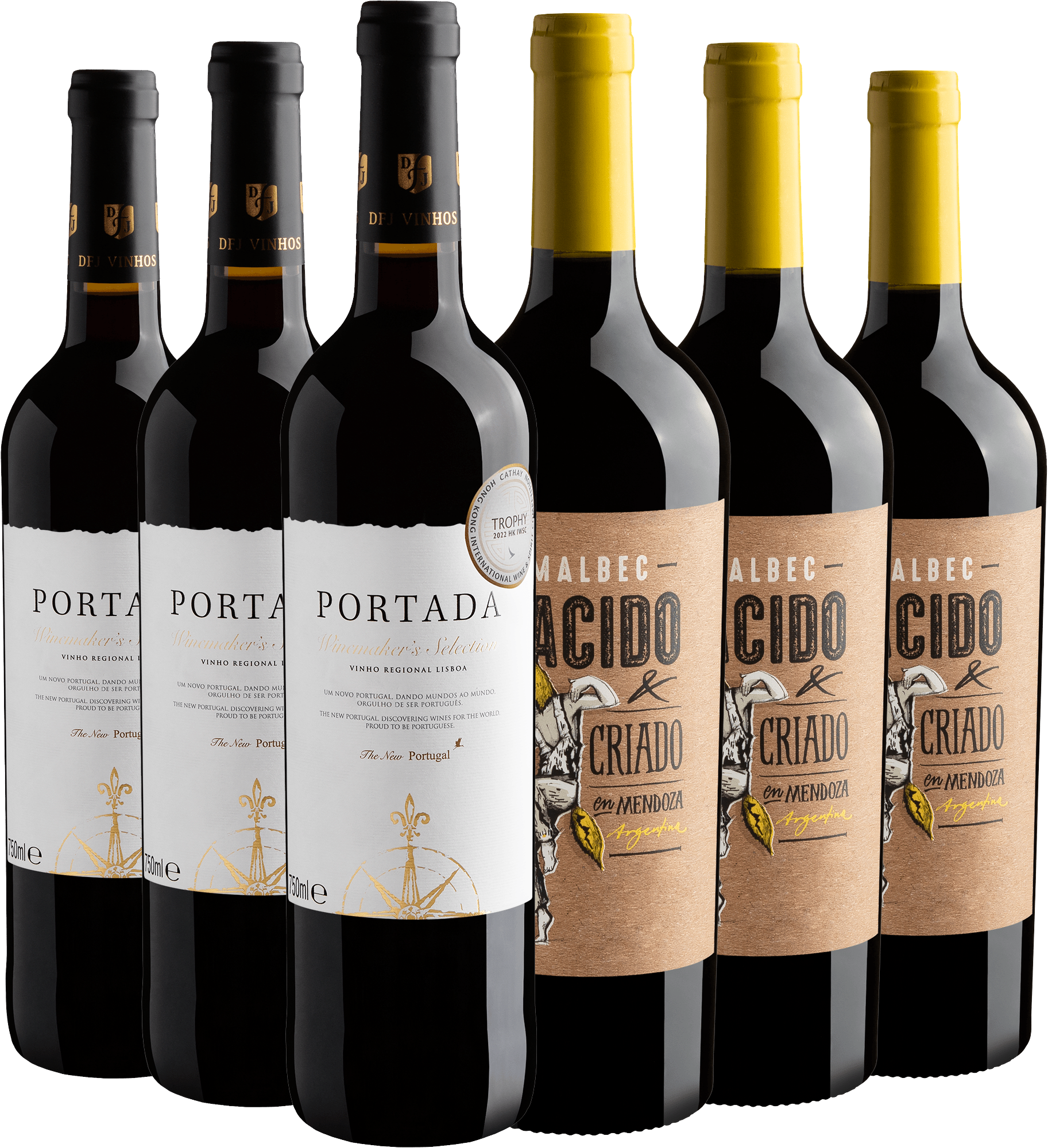 Kit 3 Portada Winemaker's Selection + 3 Nacido & Criado Malbec