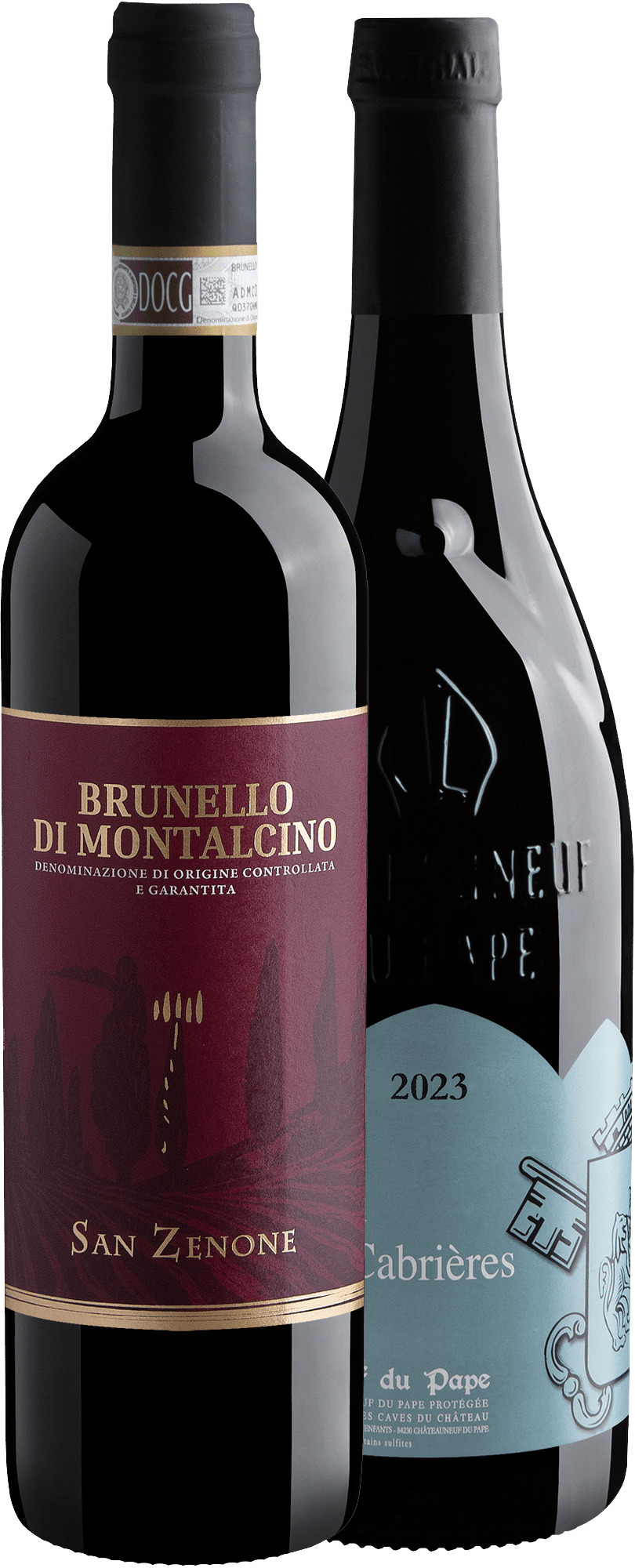Kit Clássicos Notáveis | 1 Brunello di Montalcino + 1 Châteauneuf-du-Pape