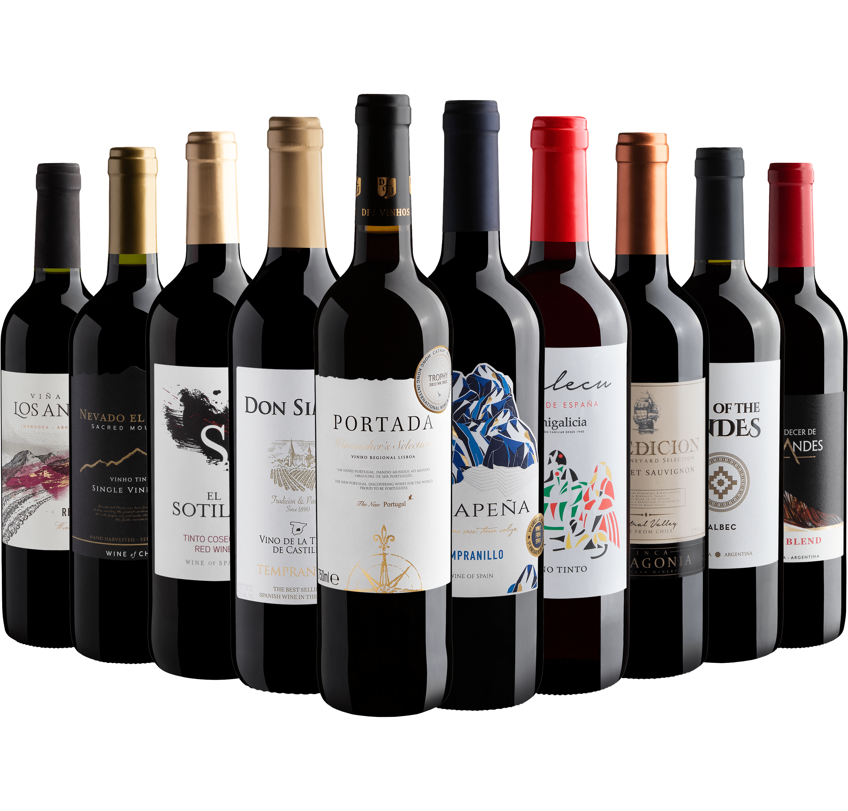 Kit 10 Vinhos Tintos com Portada Winemaker's Selection