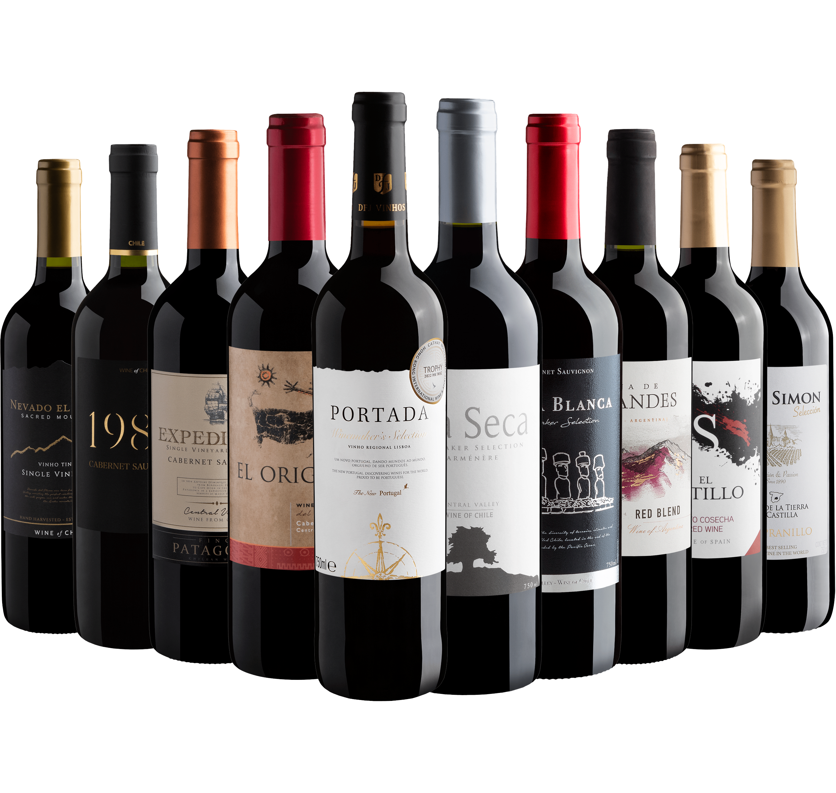Kit 10 Vinhos Tintos com Portada Winemaker's