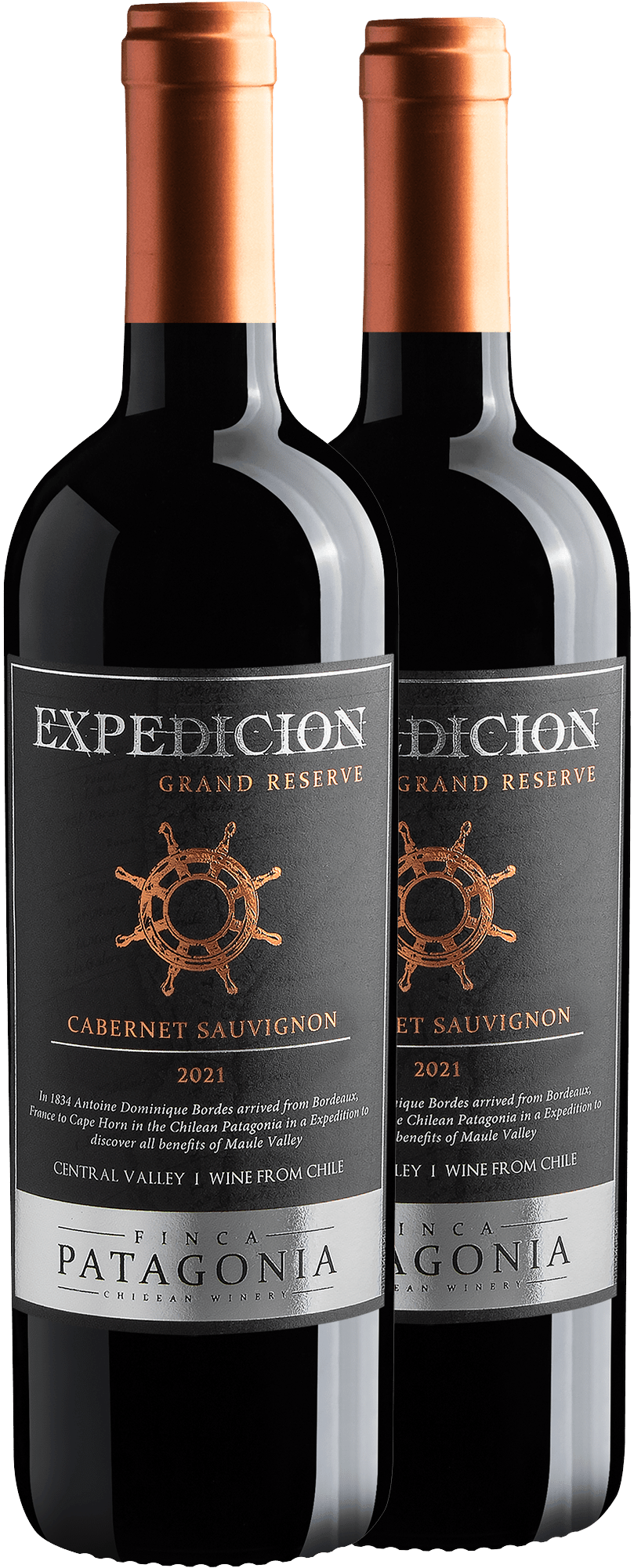 Kit 2 Finca Patagonia Expedicion Grand Reserve Cabernet Sauvignon Central Valley D.O. 