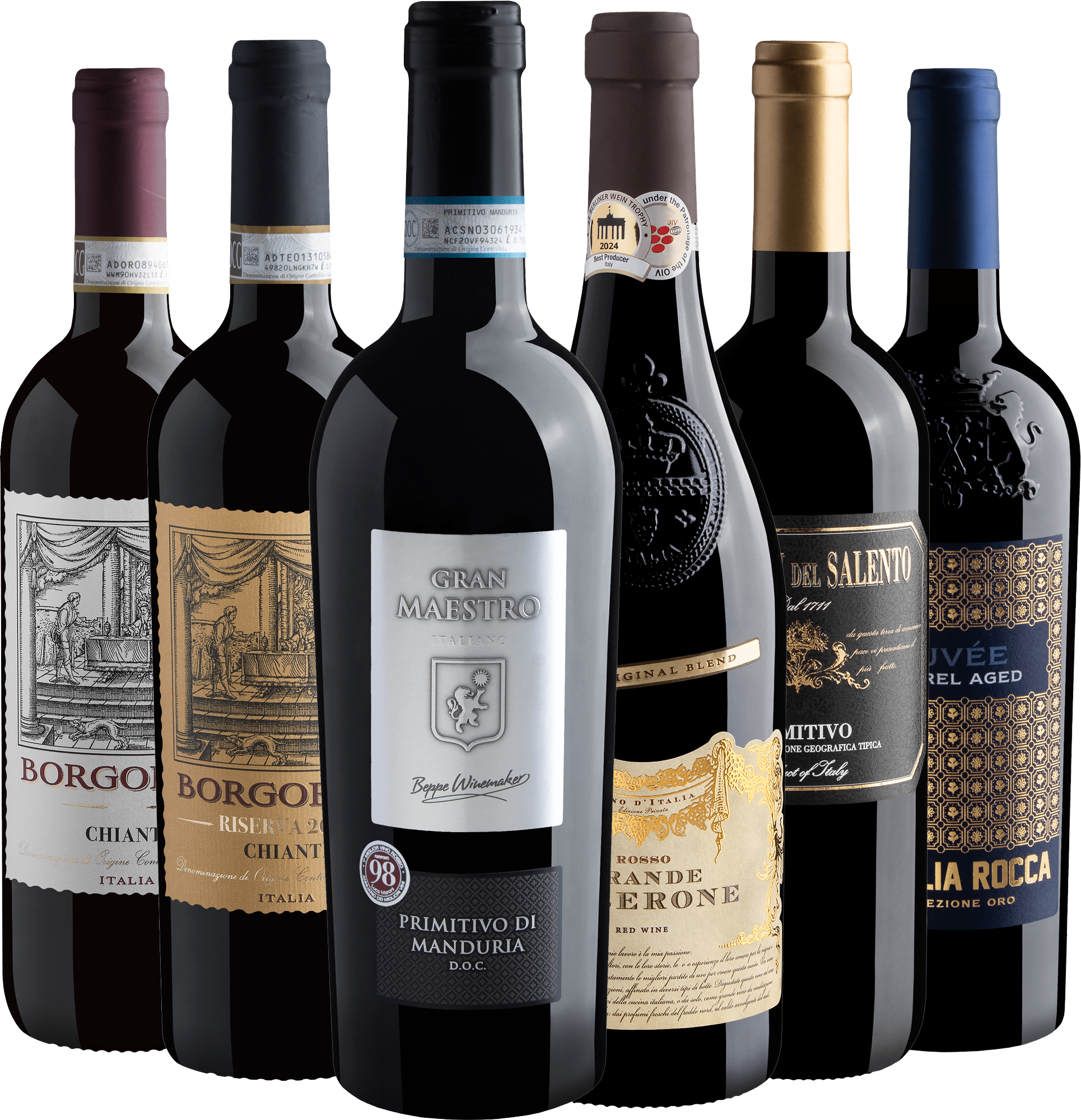 Kit 6 Tintos Italianos 94+ Pontos