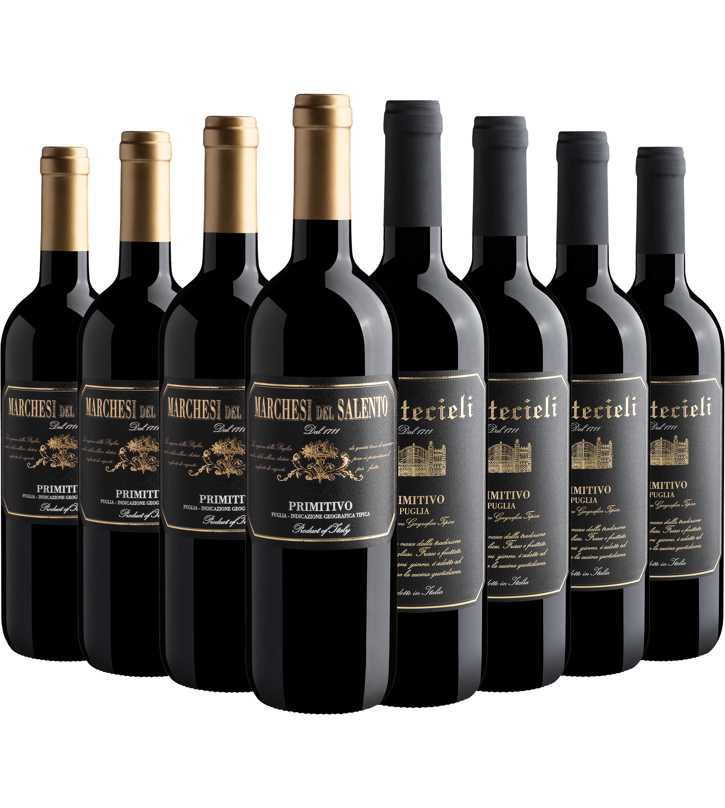 Kit Primitivos 95+ Pontos | 4 Marchesi del Salento + 4 Settecieli