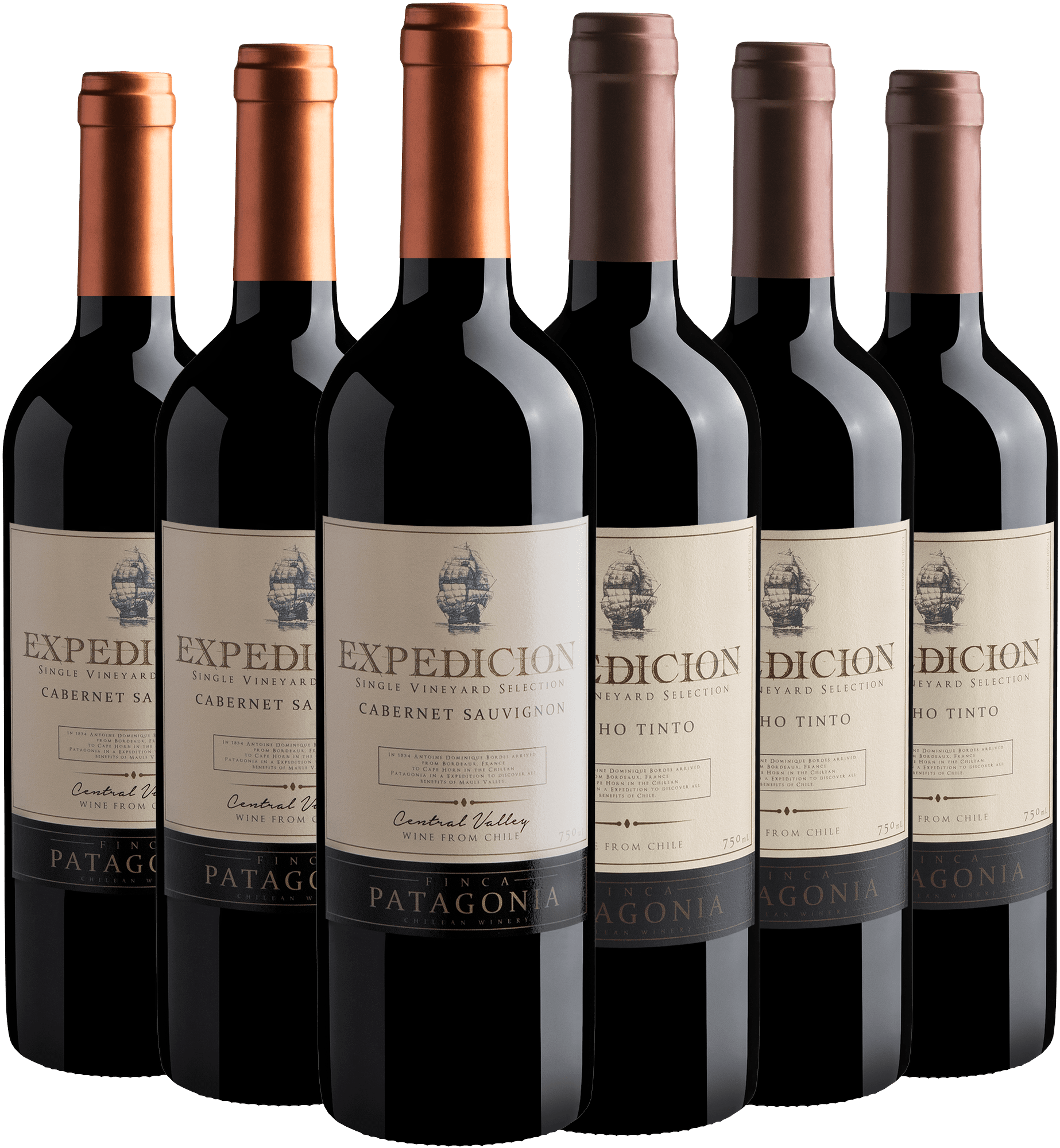 Kit Expedicion: 3 Cabernet Sauvignon + 3 Vinho Tinto