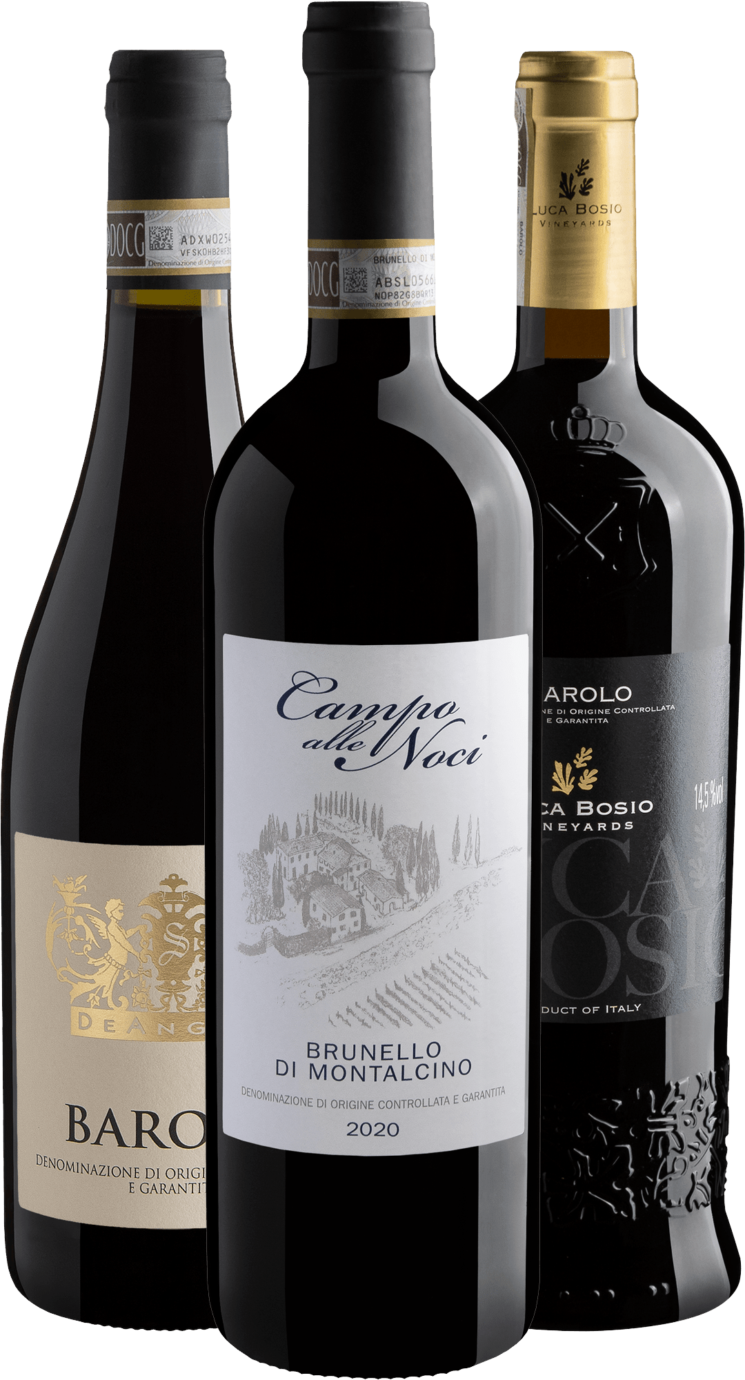 Kit Italianos Clássicos 91+ Pontos | 1 Brunello + 2 Barolos