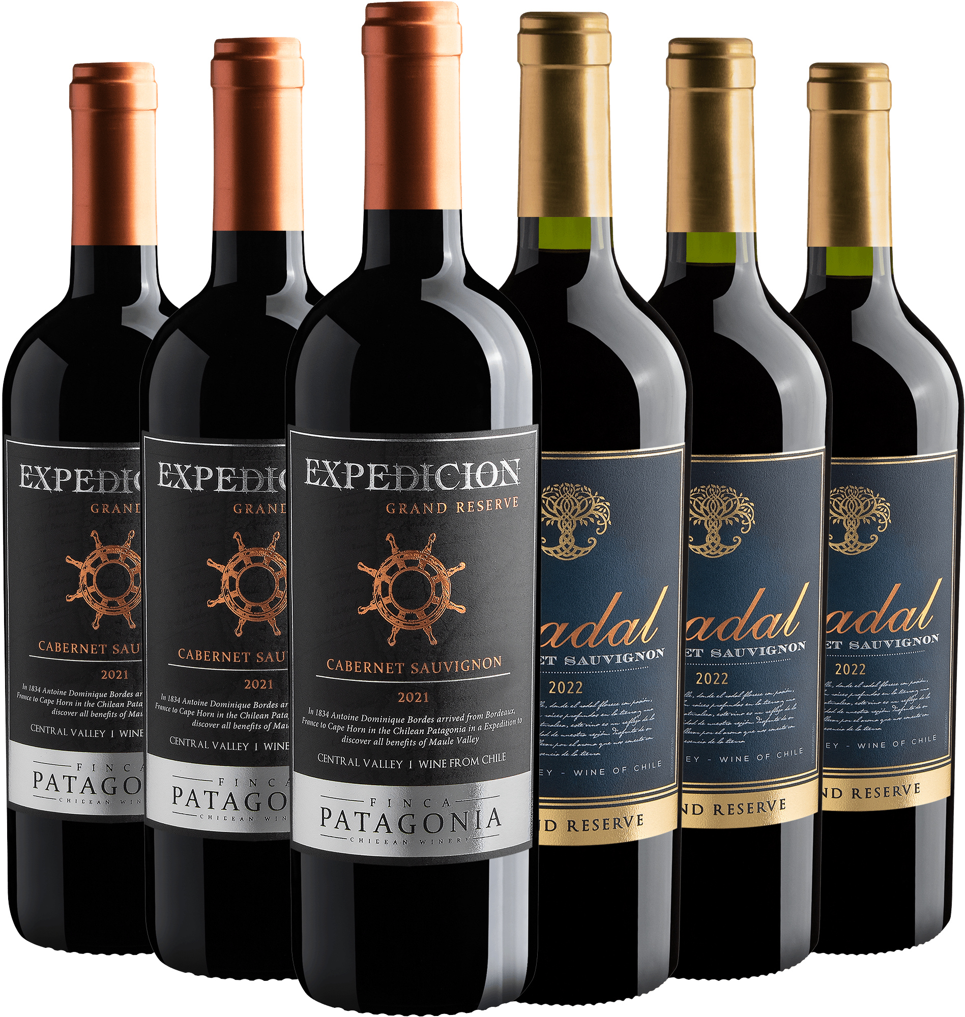 Kit Cabernet Sauvignon Grand Reserva | 3 Expedicion + 3 Radal