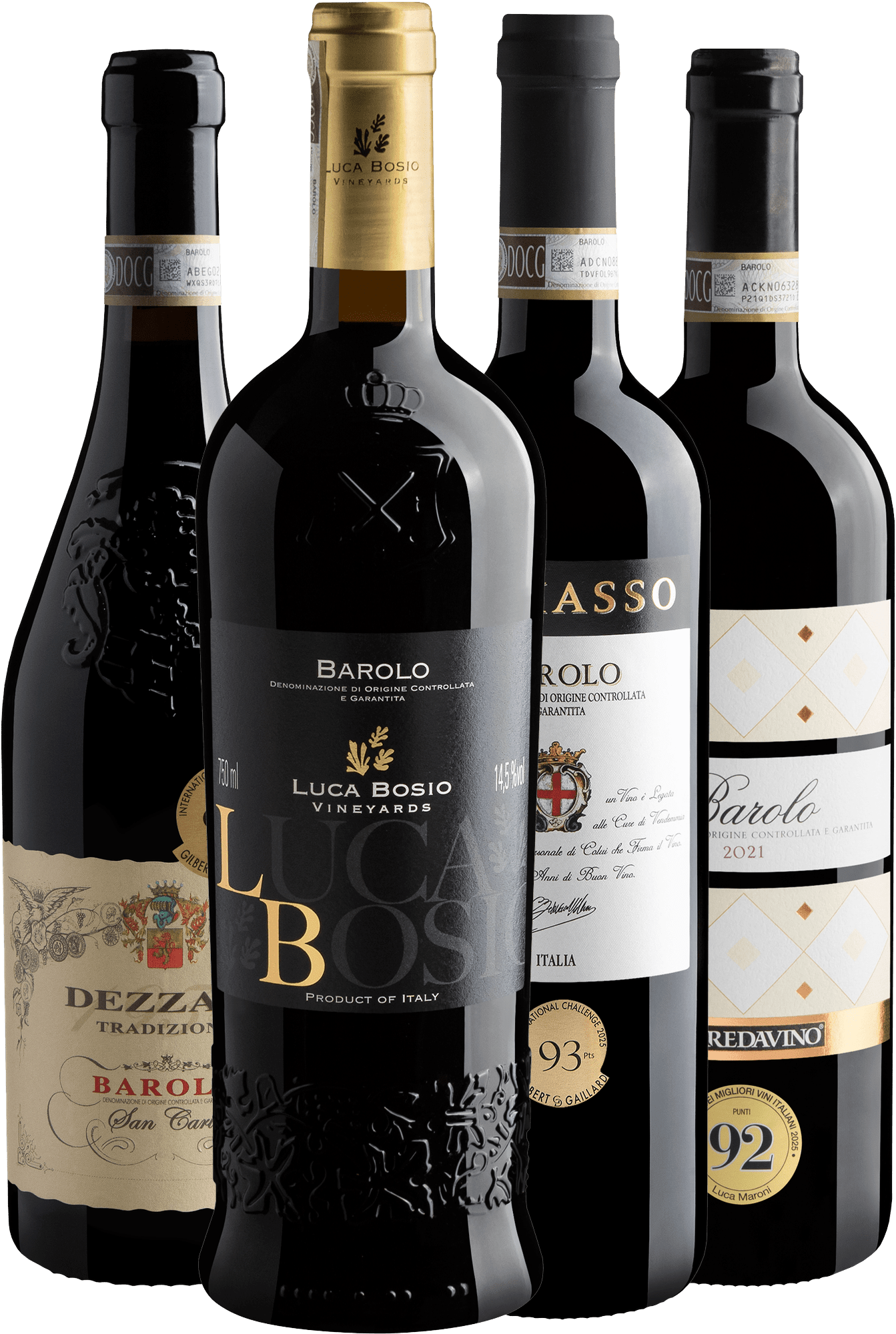 Kit 4 Barolos 91+ Pontos