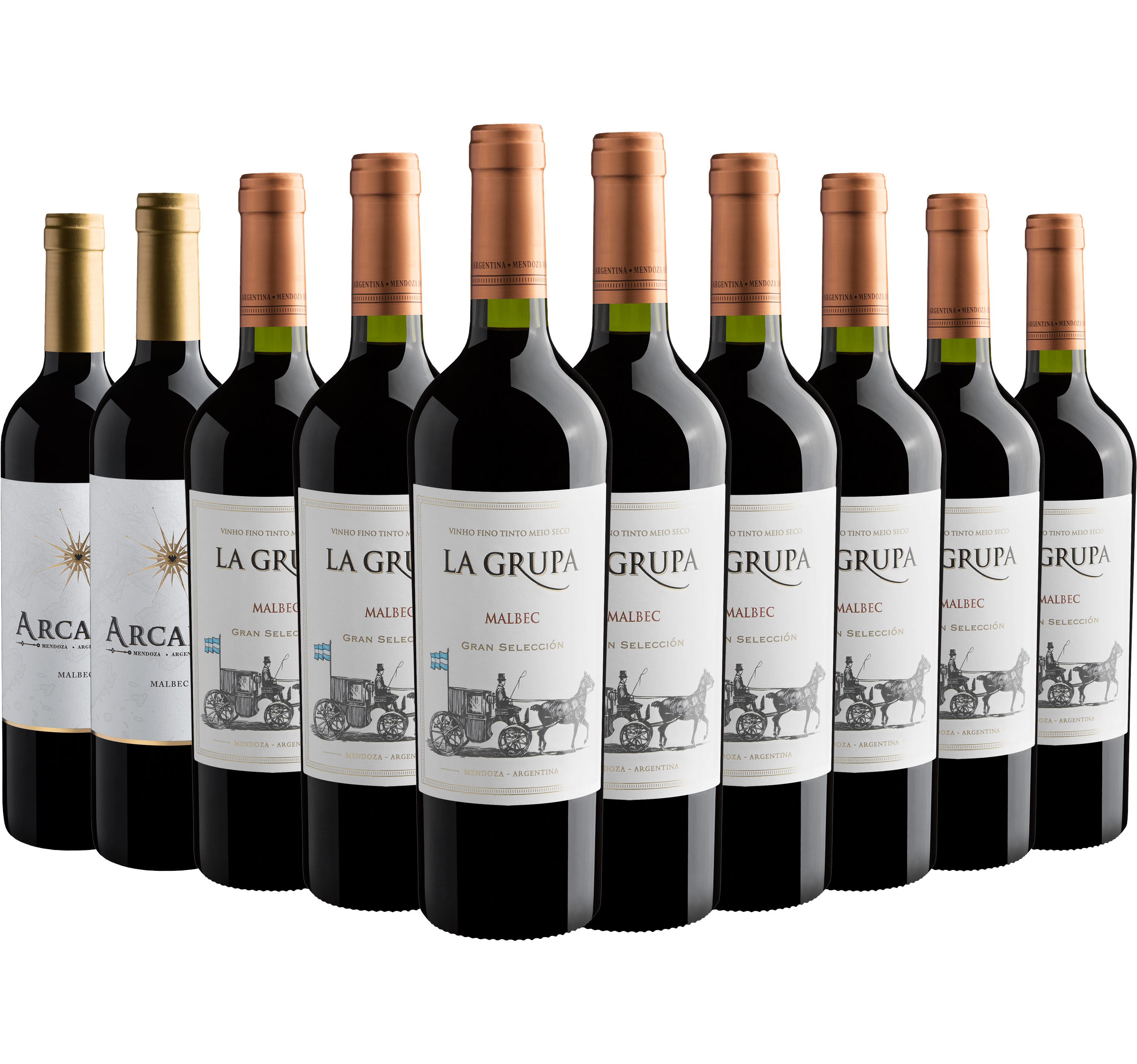 Kit 8 La Grupa Malbec + 2 Arcadia Malbec