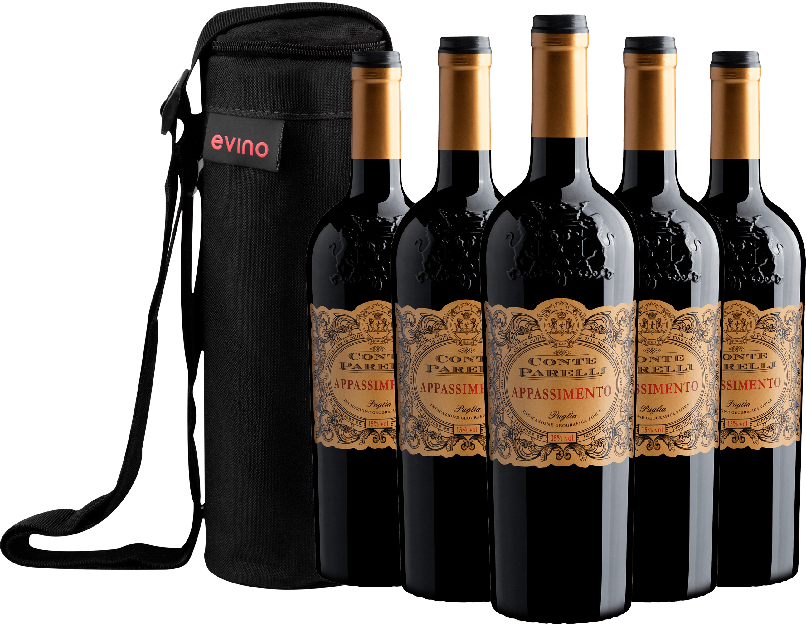 Kit 5 Conte Parelli + Bolsa de 5 garrafas